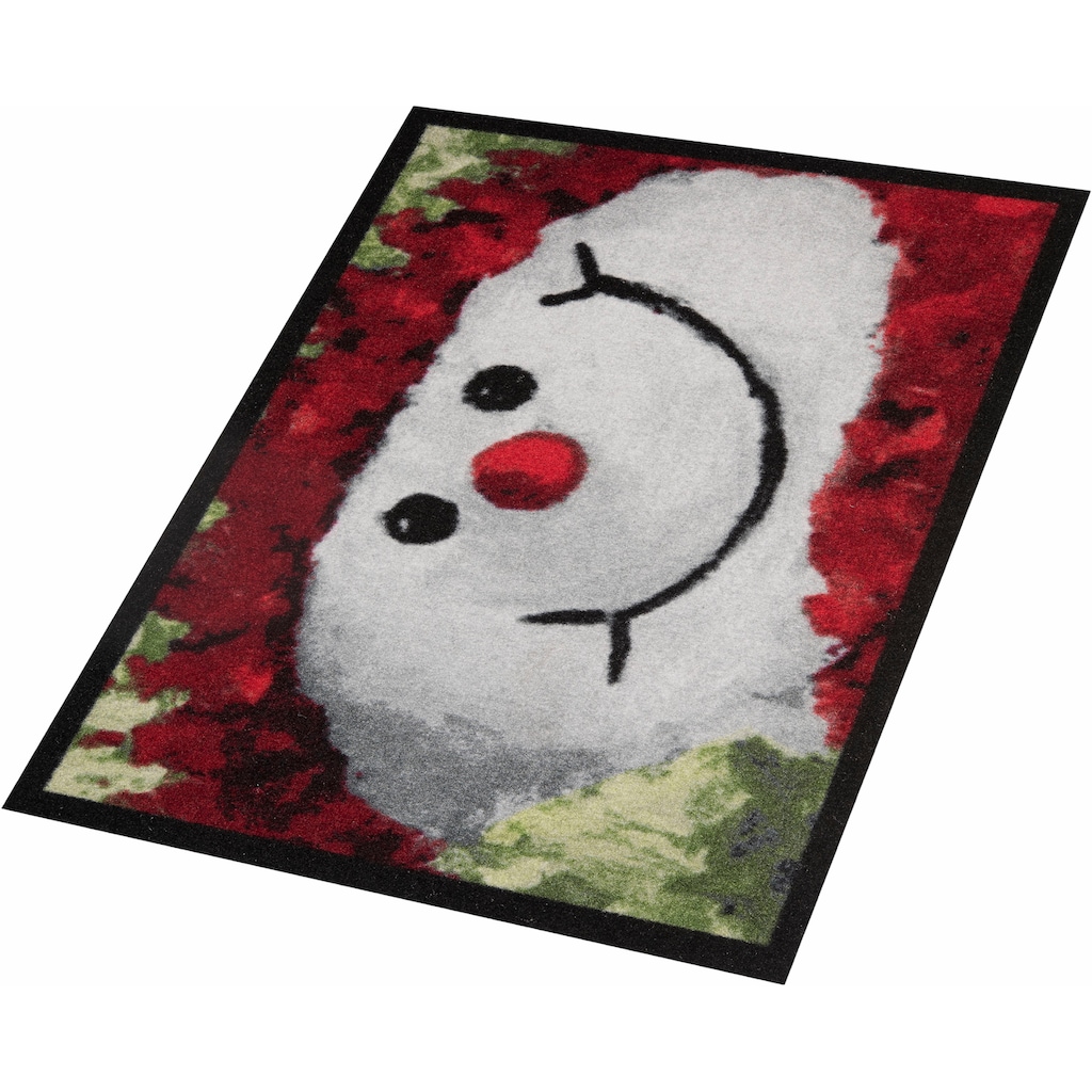 HANSE Home Fussmatte »Snowman«, rechteckig, Pflegeleicht, Rutschhemmend, Weihnachten, Waschbar, Festlich