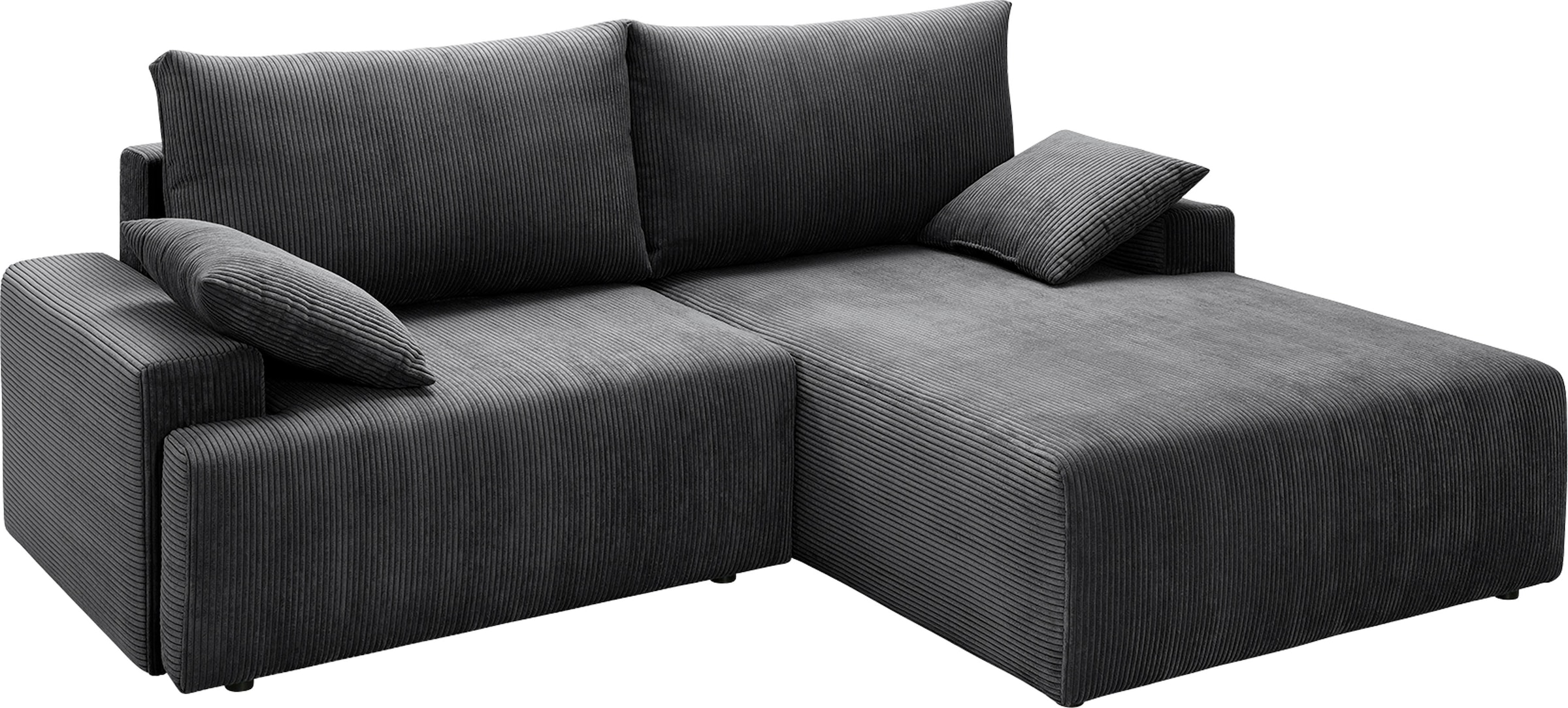 exxpo - sofa fashion Ecksofa »Orinoko, aktuelles Design und hoher Sitzkomfort, L-Form«, inkl. Bettfunktion und Bettkasten, schöne Farben im angesagten Cord