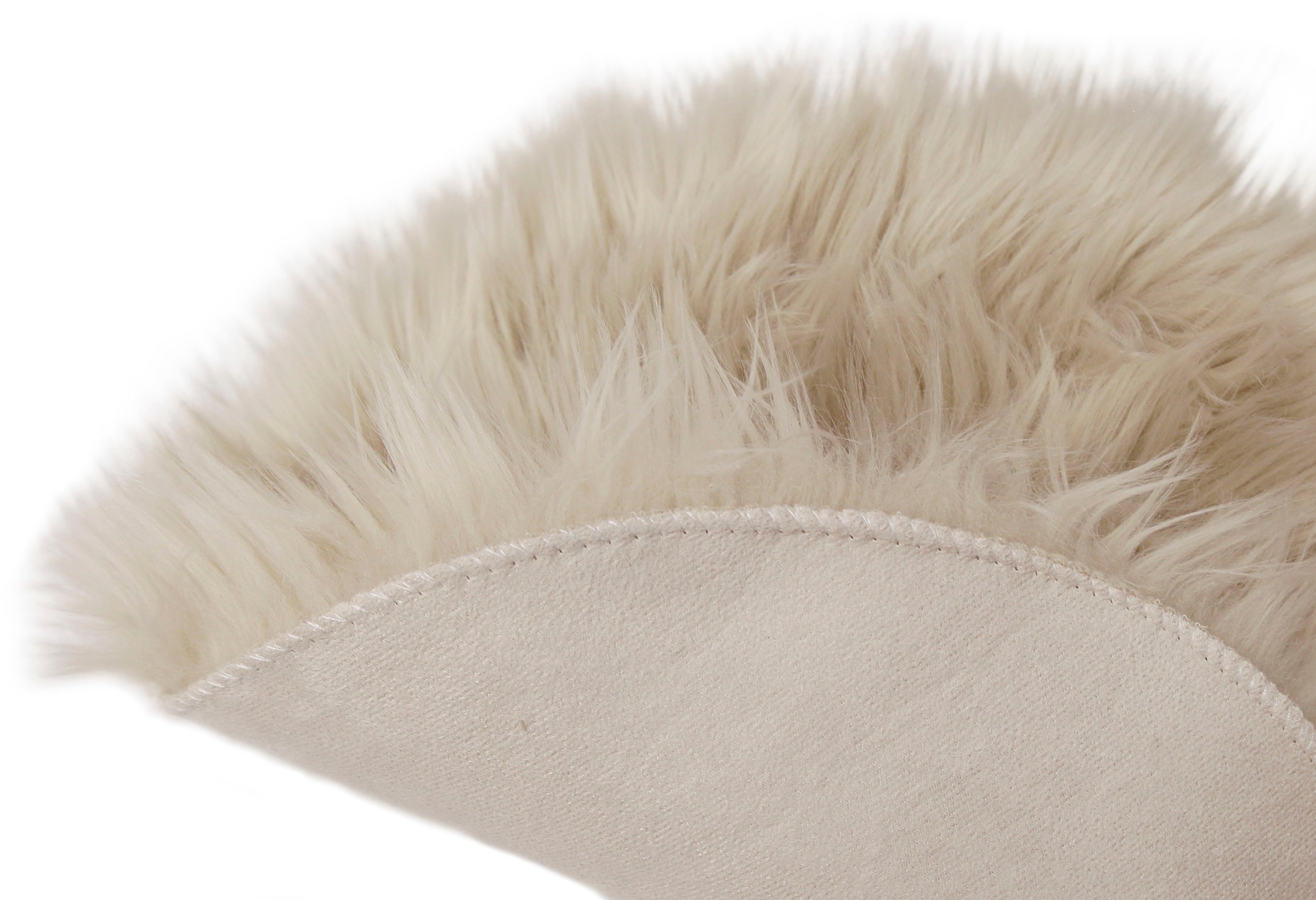 Home affaire Sitzkissen »Sitzauflage Dena«, 4er Set, Kunstfell, rund, Ø 35 cm, Esszimmer, Wohnzimmer