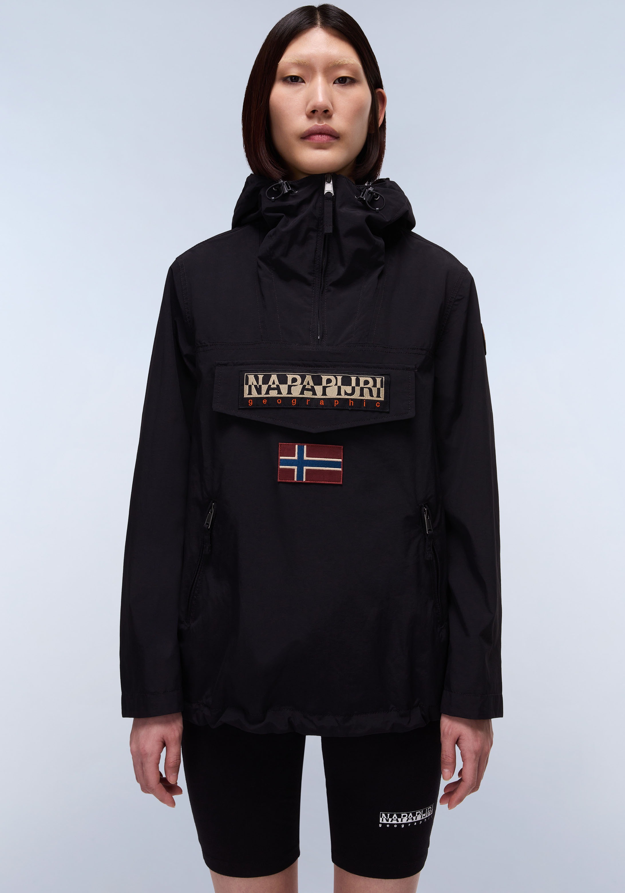 Napapijri Funktionsjacke »RAINFOREST M SUM 3«, mit Kapuze, Mit verstellbarem Gummizug und verschliessbarem Schlitz im Saum