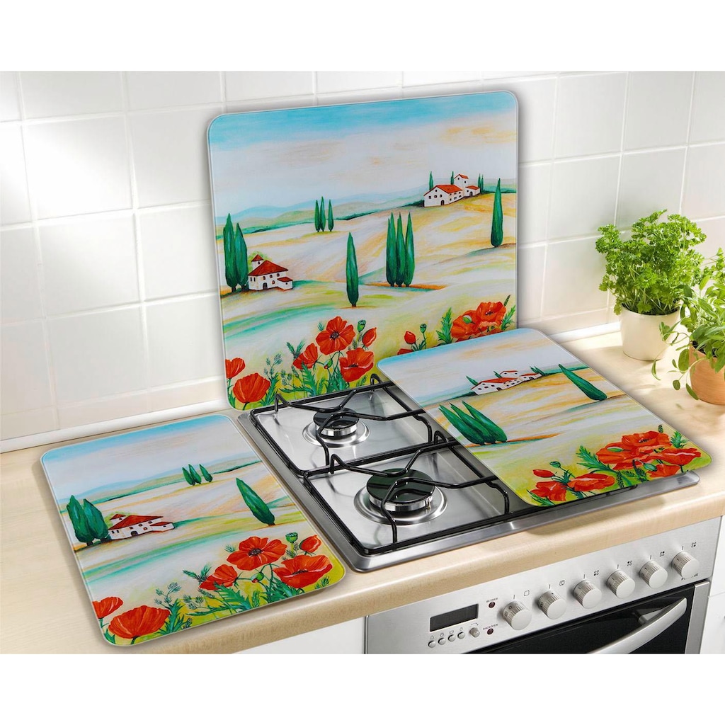 WENKO Herd-Abdeckplatte »Toscana«, (Set, 2 tlg.)