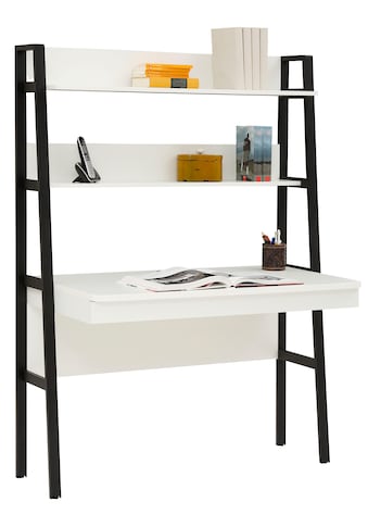 my home Schreibtisch »Mentoll«, mit viel Stauraum und stabiles Metallgestell, Breite... kaufen