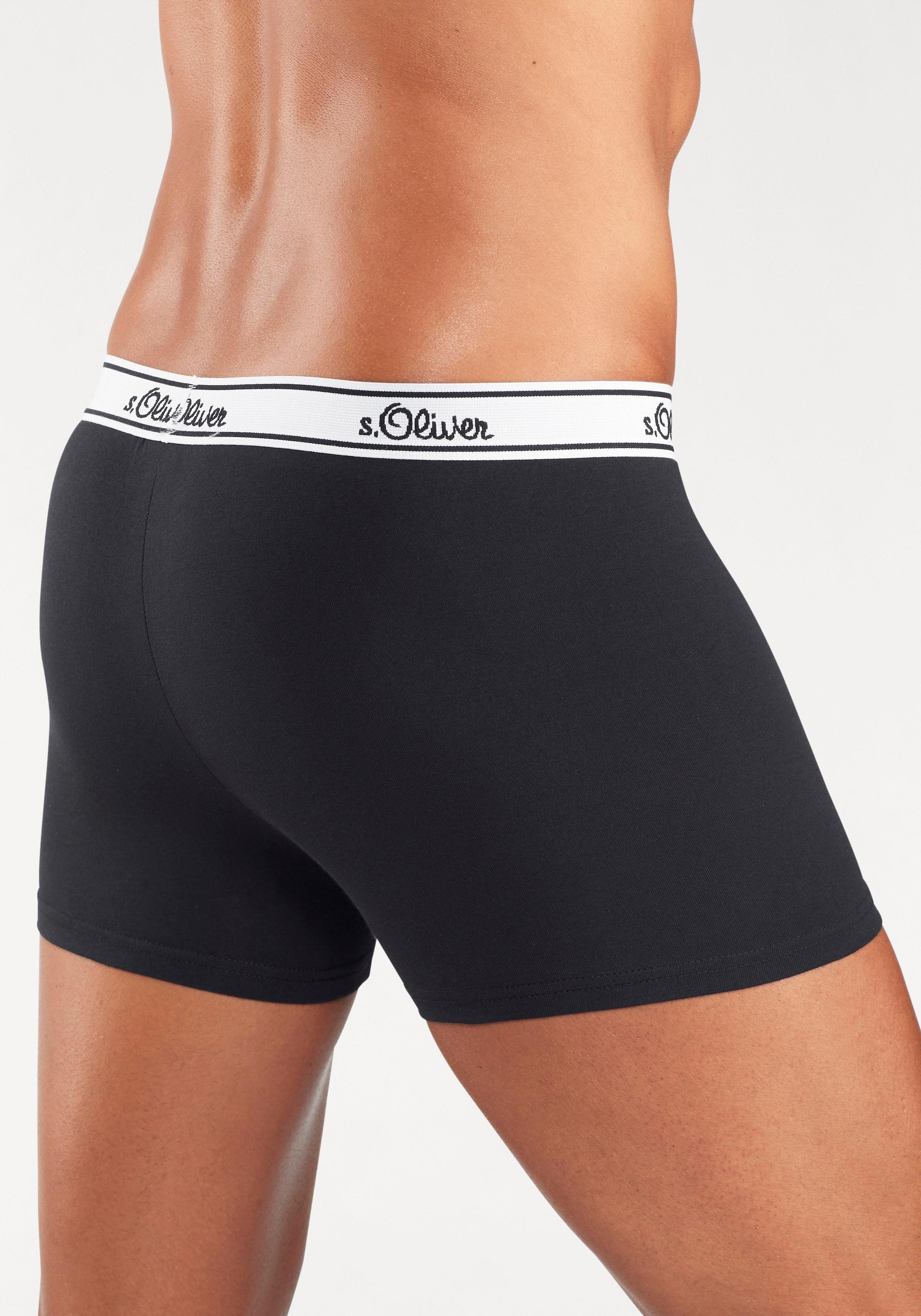 s.Oliver Boxer »Boxershorts für Herren«, (Packung, 3 St.), mit weissem Webbund