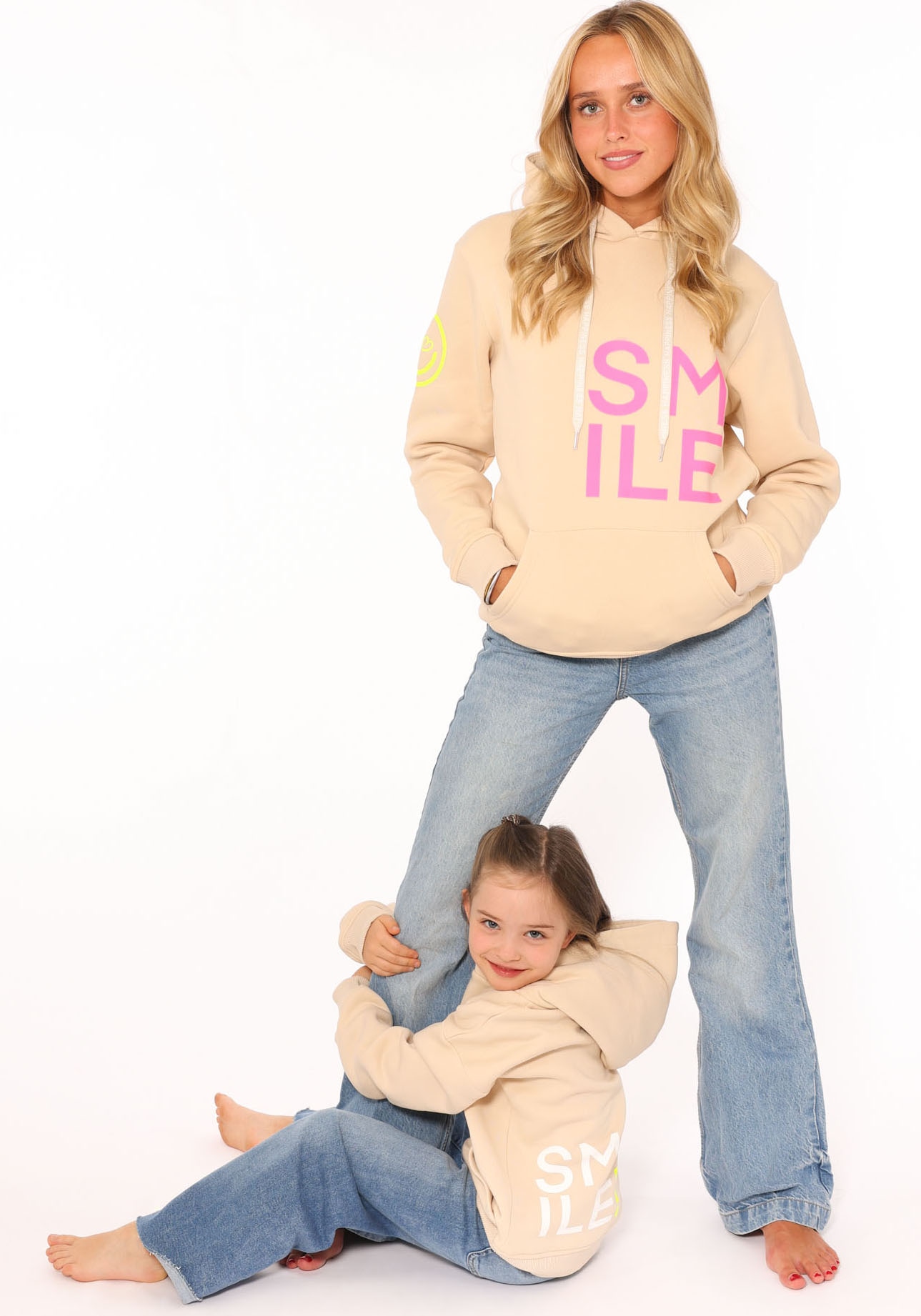 Zwillingsherz Hoodie »"Alissa"«, mit SMILE Print