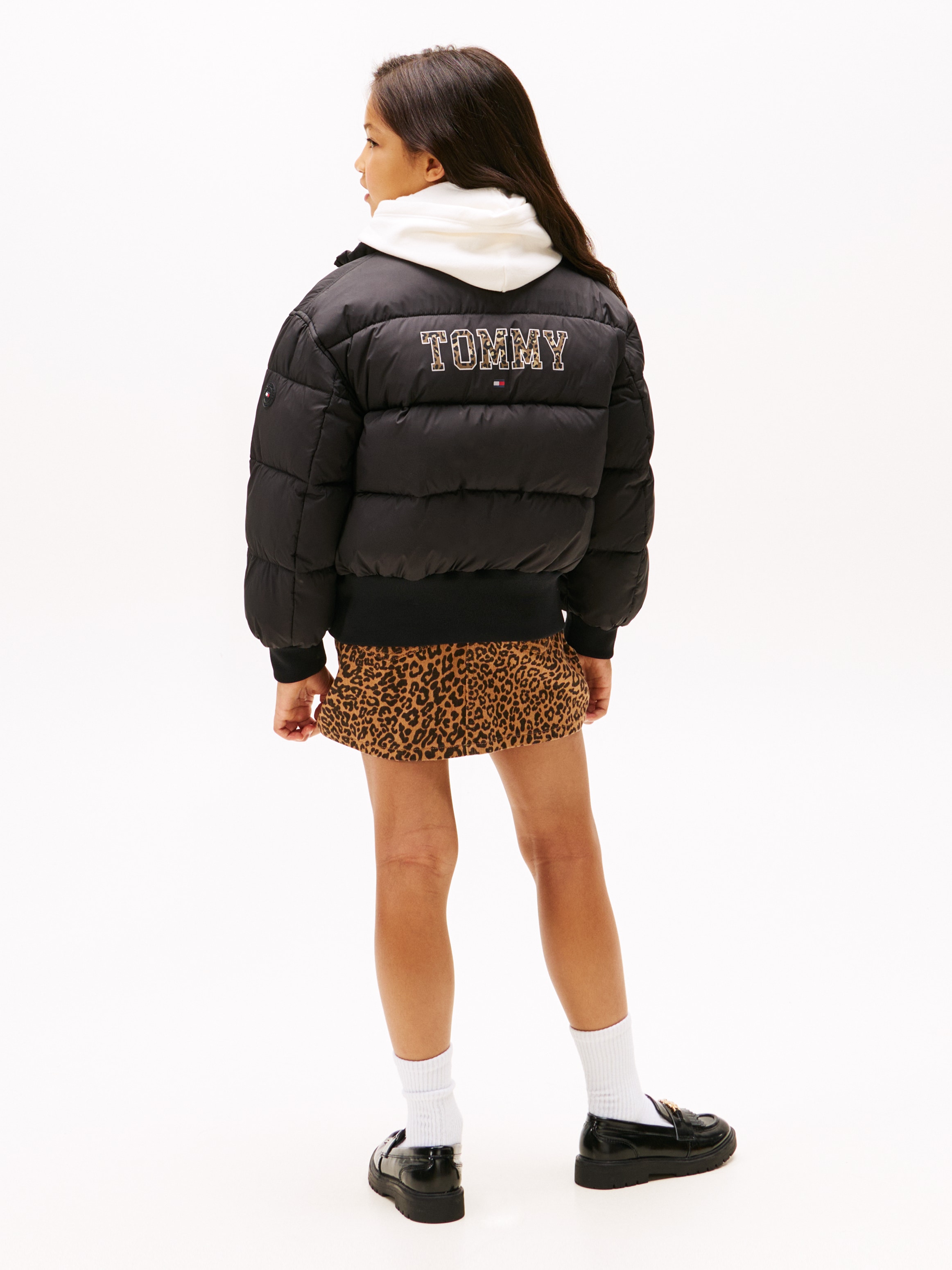 Tommy Hilfiger Wendejacke »REVERSIBLE STRIPE PUFFER BOMBER«, ohne Kapuze, Kinder bis 16 Jahre