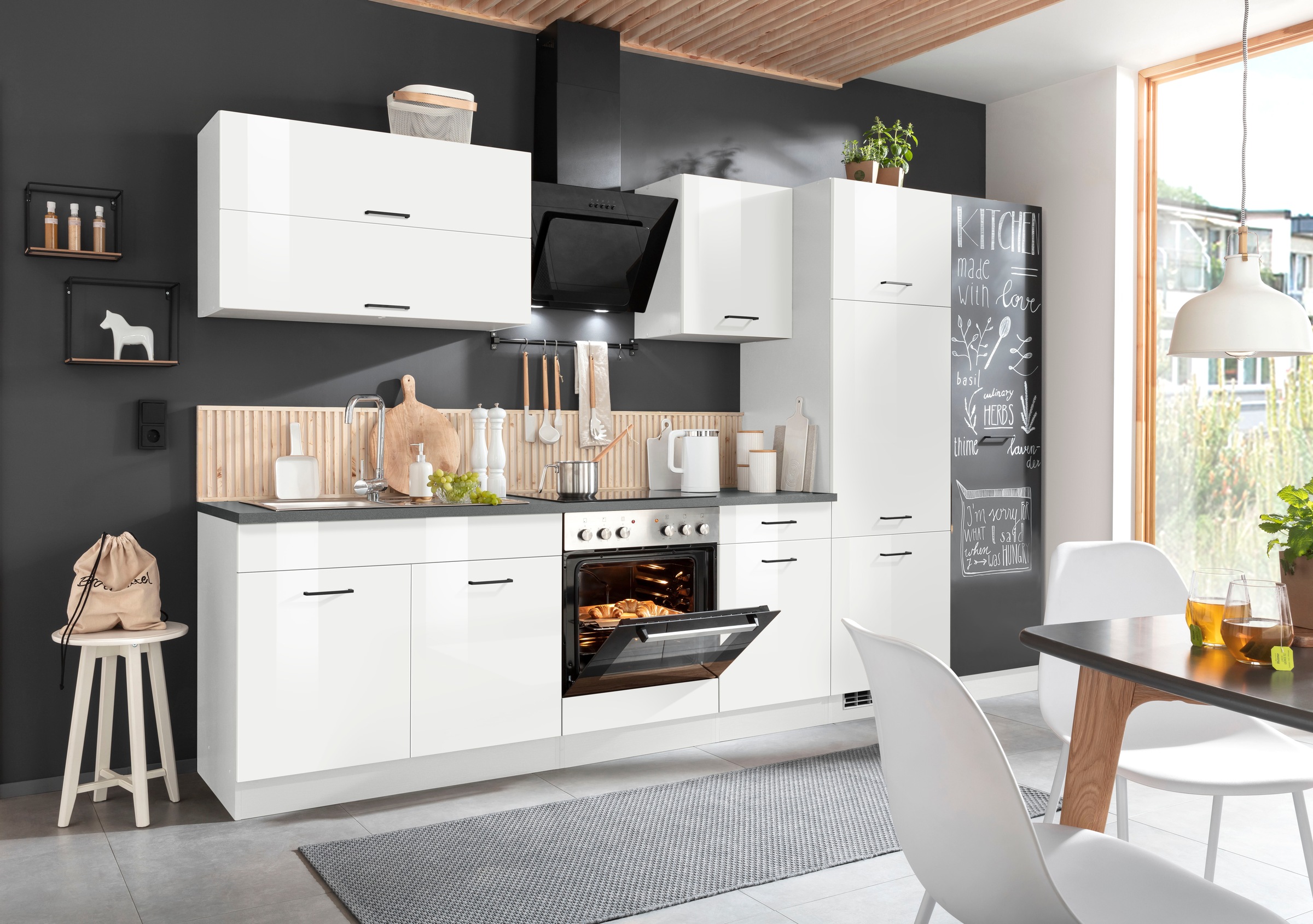 KOCHSTATION Küchenzeile "KS-Trier" ohne E-Geräte, Breite 320 cm