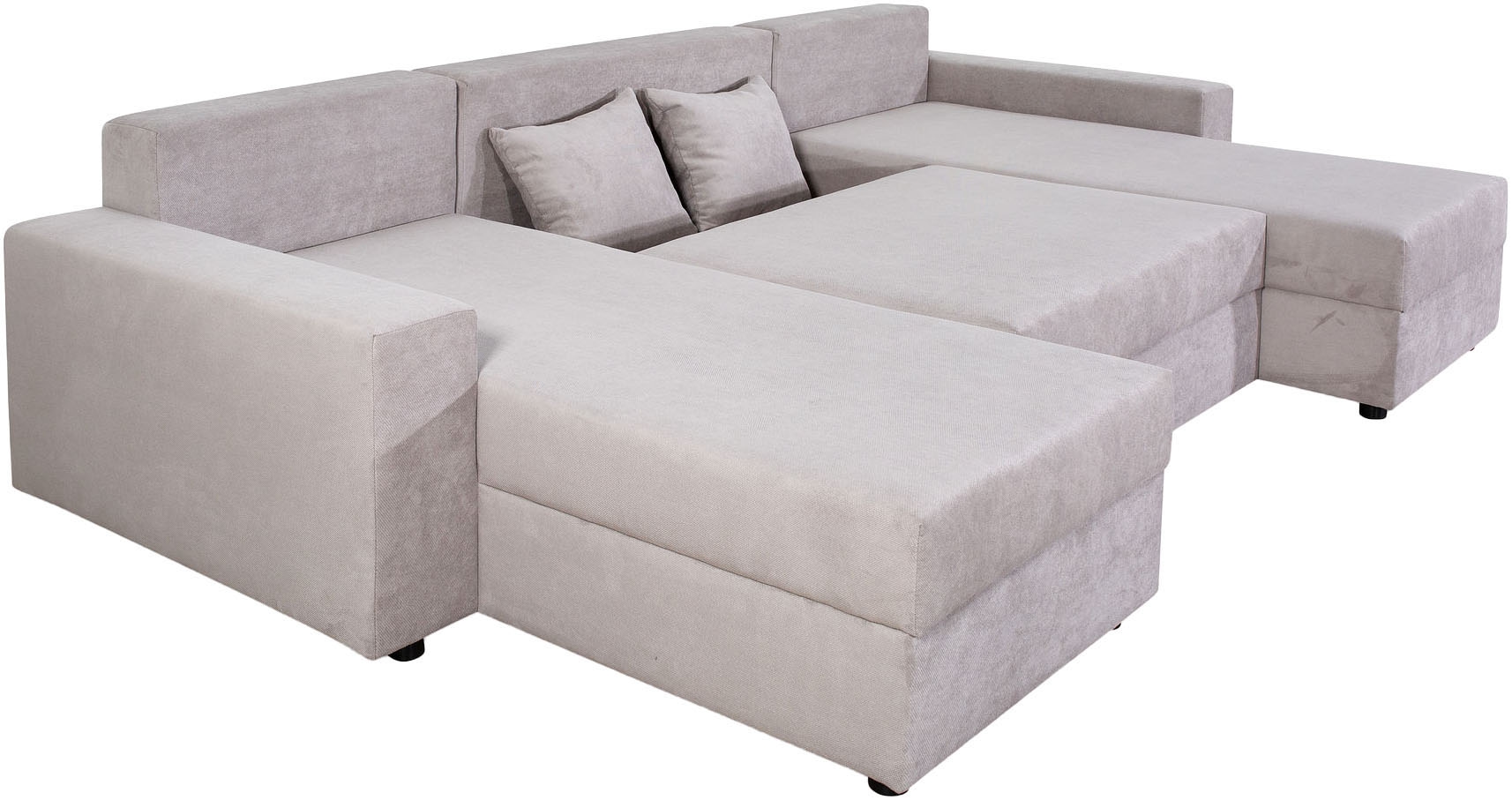 COLLECTION AB Wohnlandschaft »Pico U-Form«, Wohnlandschaft,2 X Ottomane,Polyätherschaum Polsterung