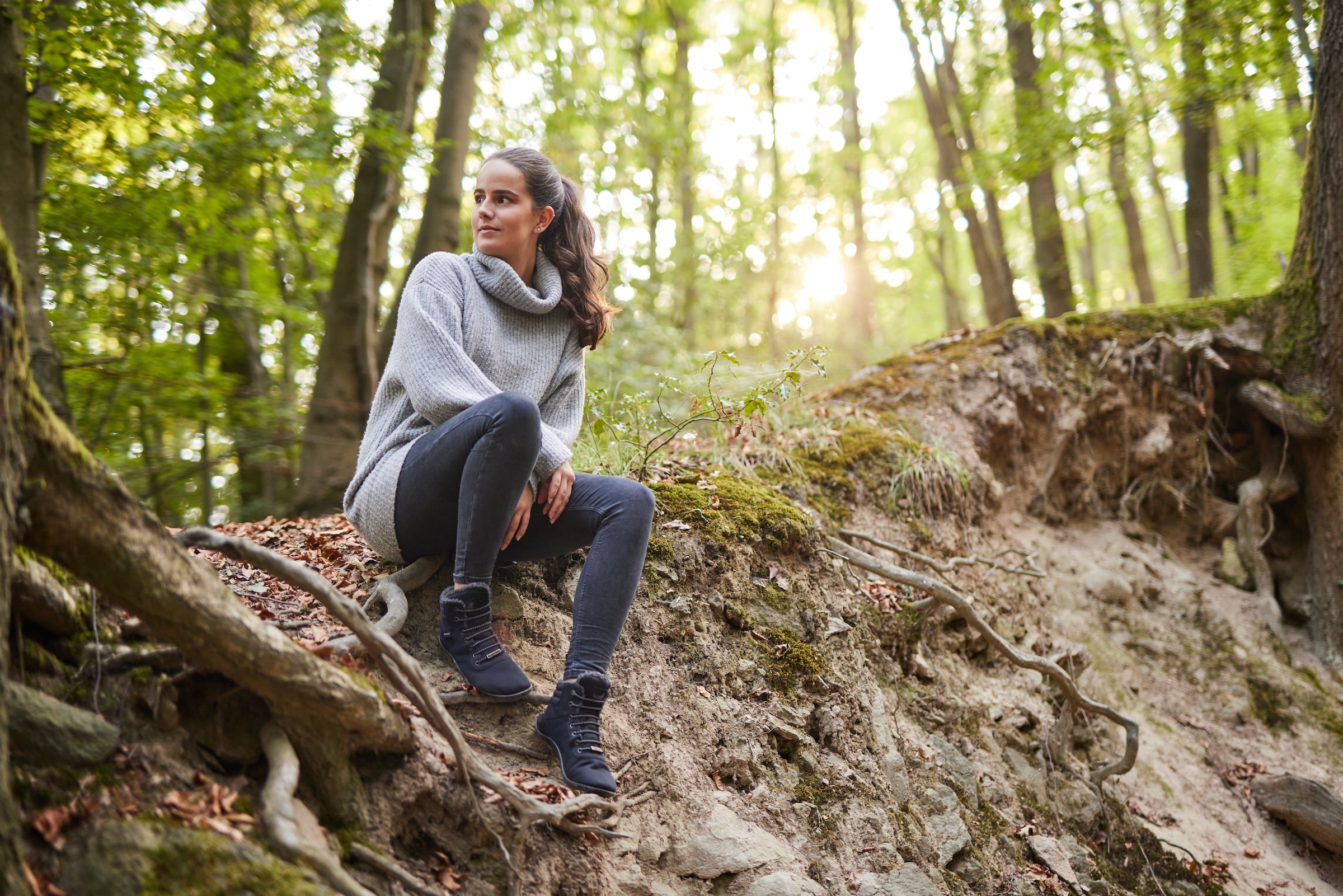 Leguano Barfussschuh »KOSMO«, Bequemschuh, Schnürboots mit einzigartiger Halbkugel-Laufsohle