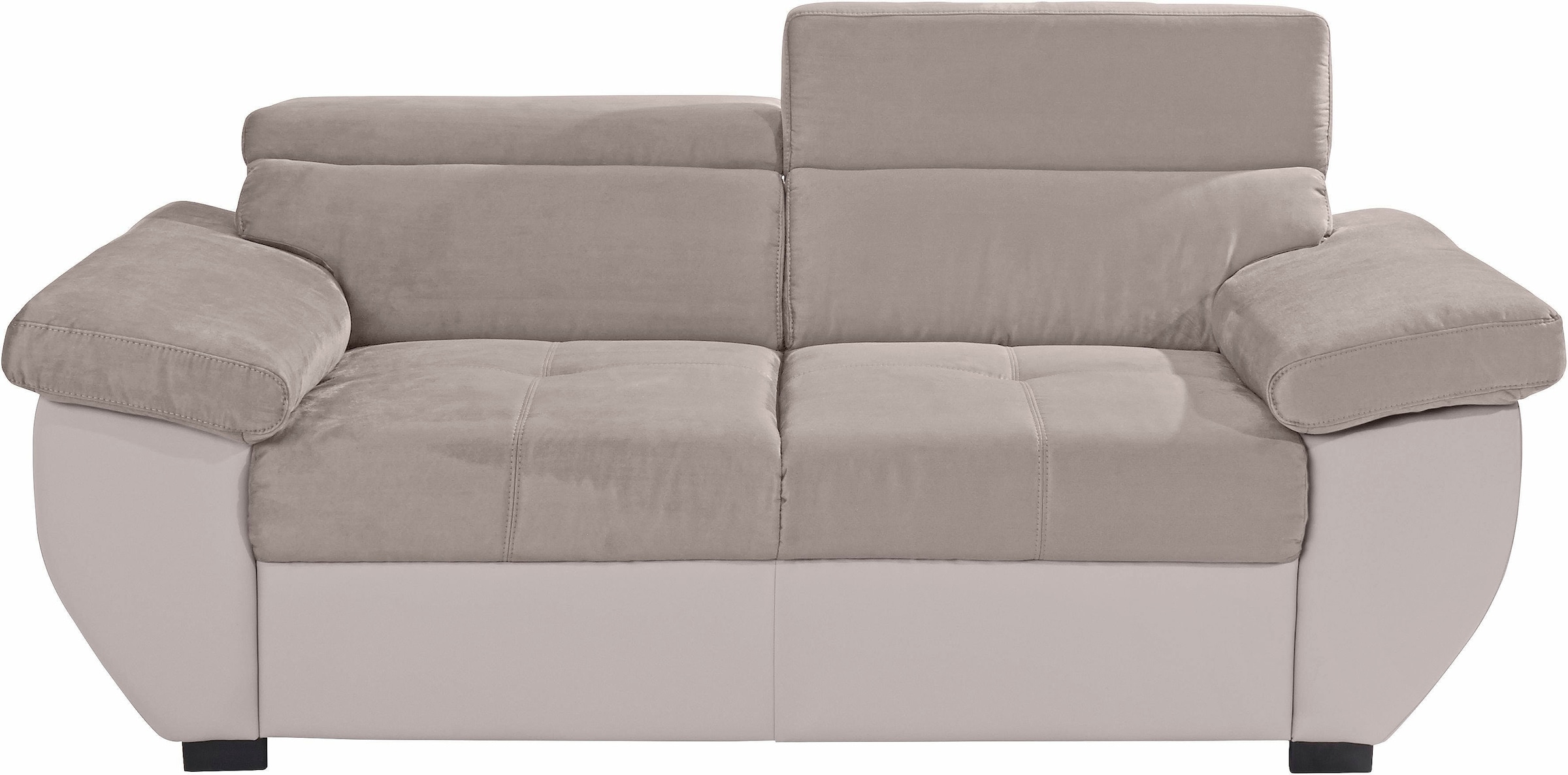 COTTA Polstergarnitur »Speedway«, (Set), Set bestehend aus: 2-Sitzer mit Kopfteilverstellung & Hocker