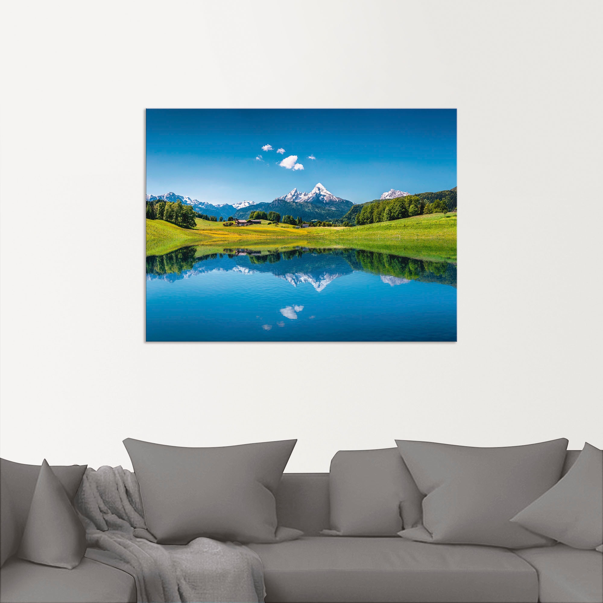 Artland Wandbild »Landschaft in den Alpen«, Berge, (1 St.), als Alubild, Outdoorbild, Leinwandbild, Poster in verschied. Grössen