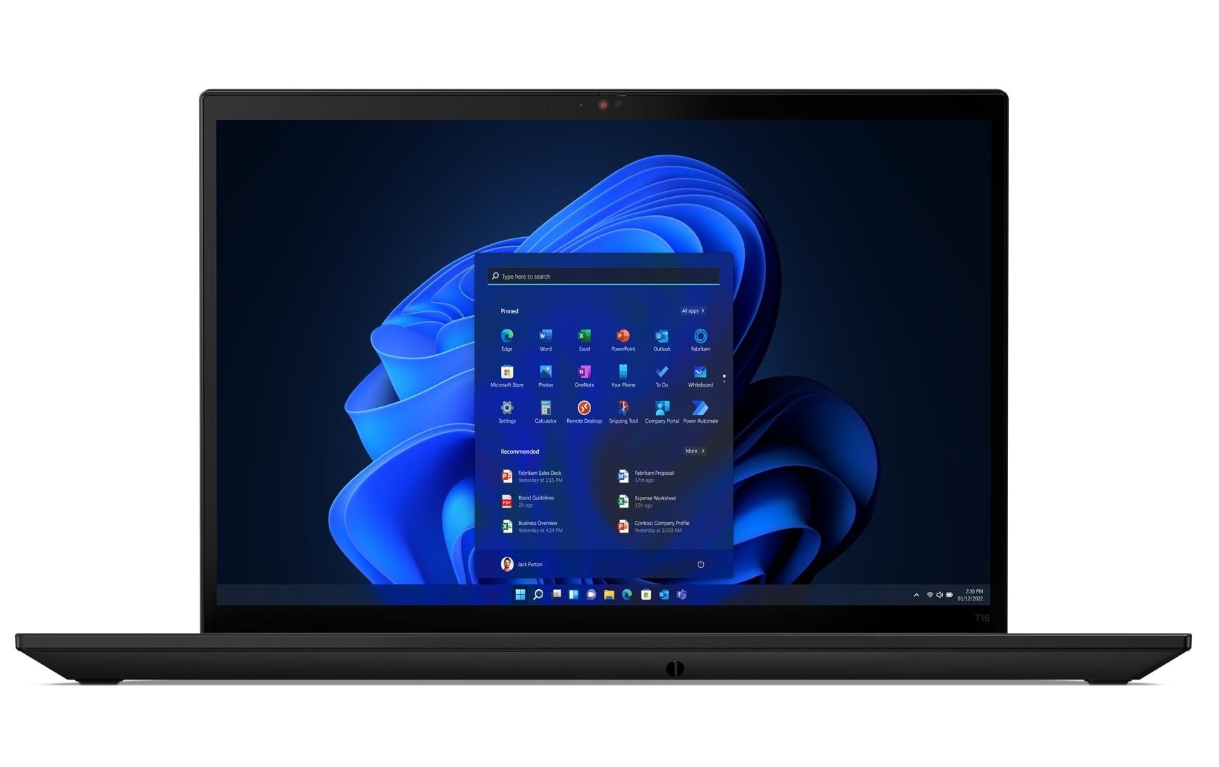 Business-Notebook »ThinkPad T16 G1, i7-1255U, W11-P DG«, 40,48 cm, / 16 Zoll, Intel, Core i7, Iris Xe Graphics, 512 GB SSD