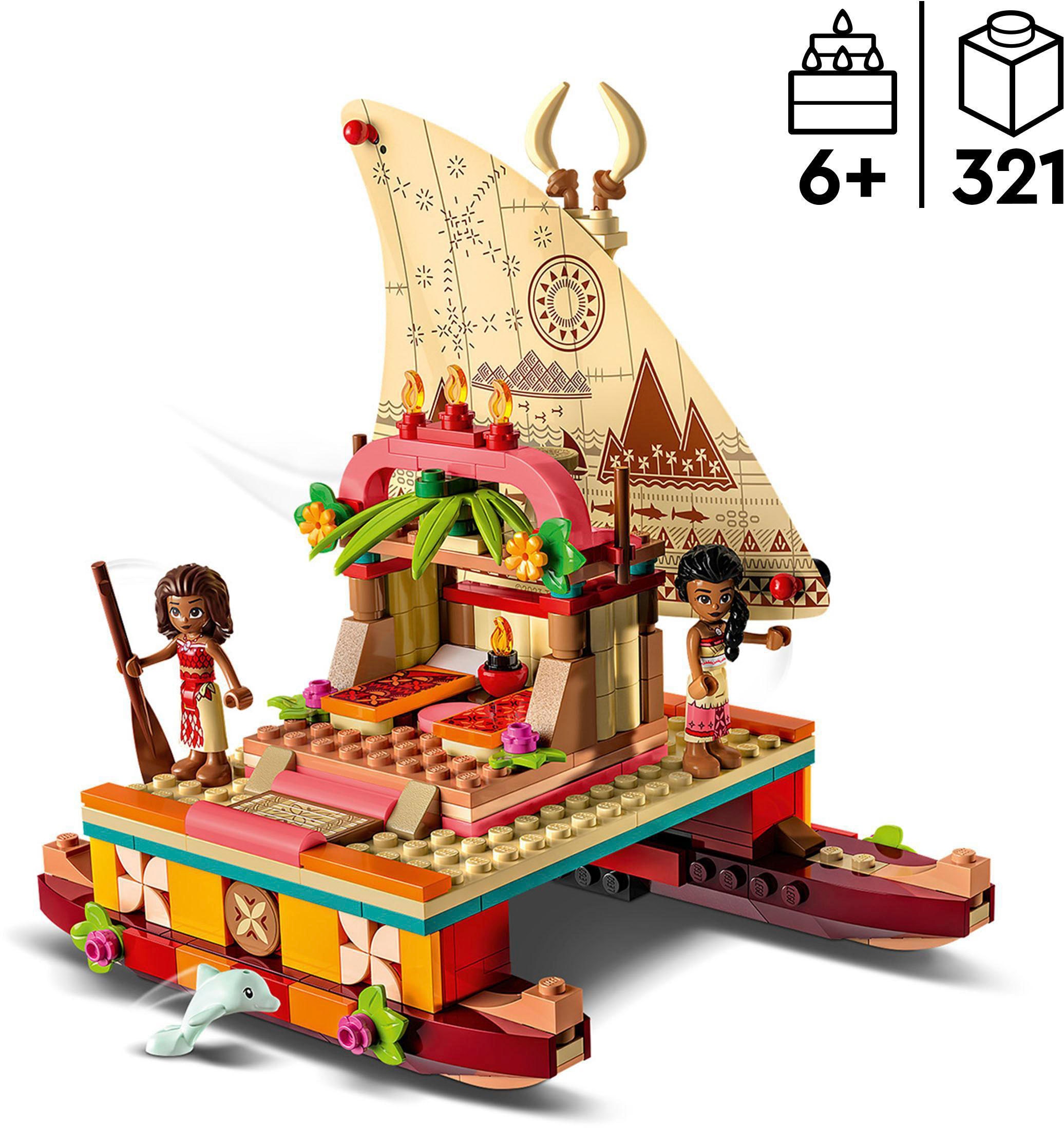 LEGO® Konstruktionsspielsteine »Vaianas Katamaran (43210), LEGO® Disney«, (321 St.), Made in Europe