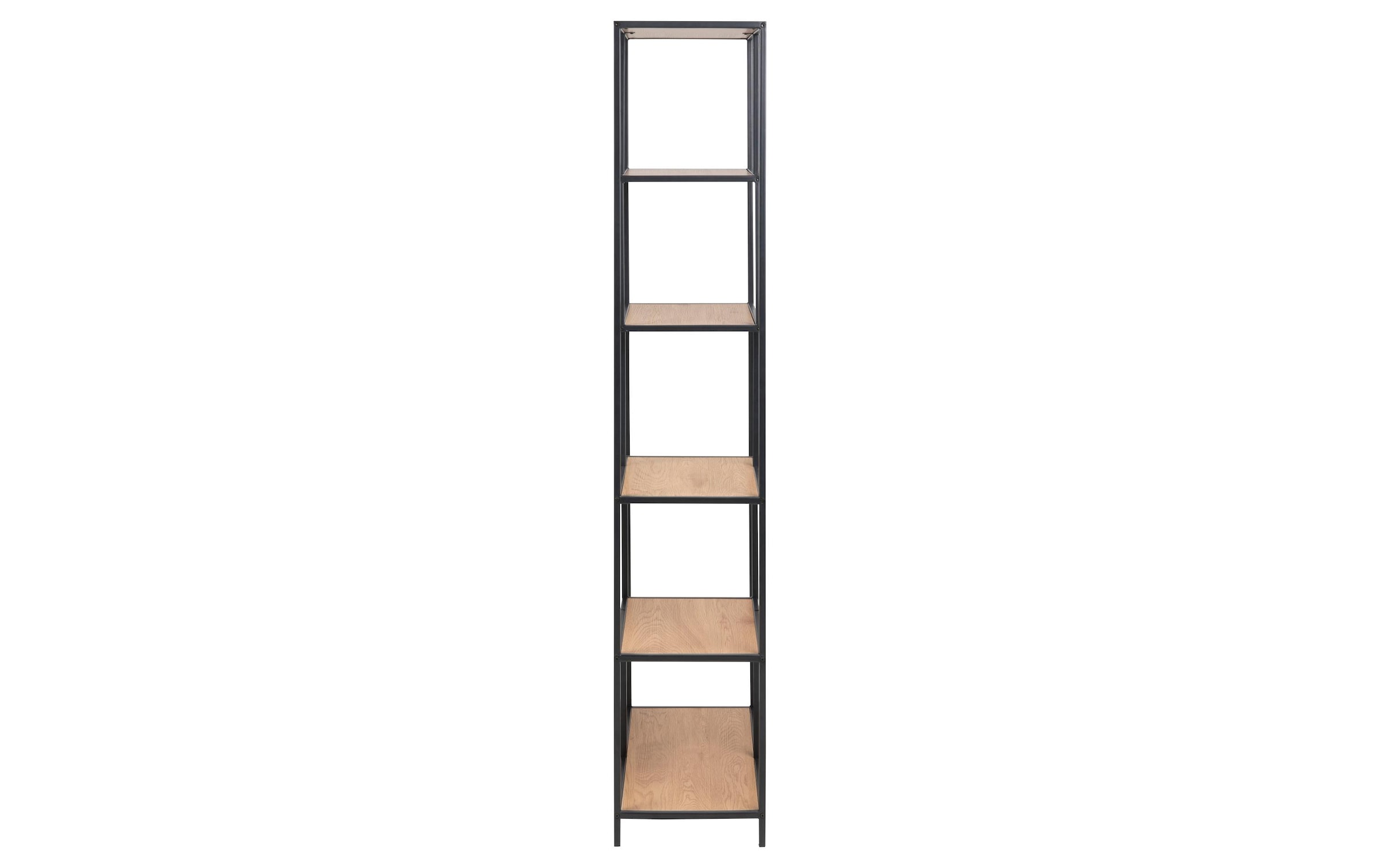 AC Design Regal »Seaford 77 x 35 x 185cm, Braun/Schwarz«