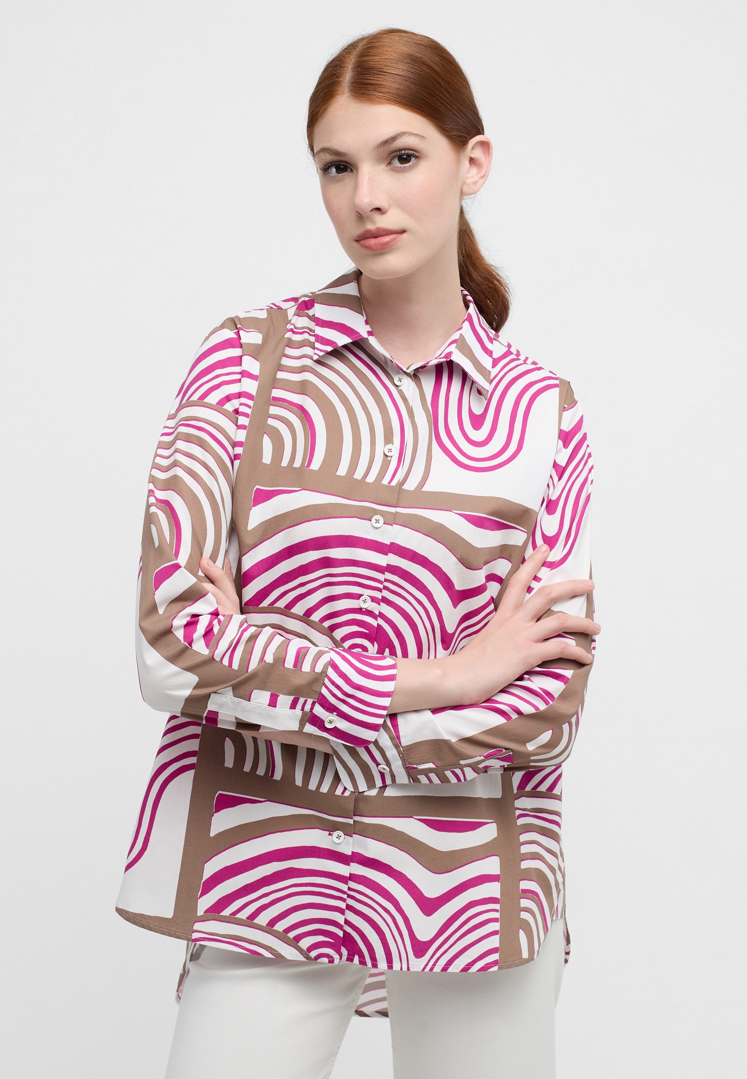 Eterna Hemdbluse »OVERSIZE FIT« EASY IRON (bügelleicht)