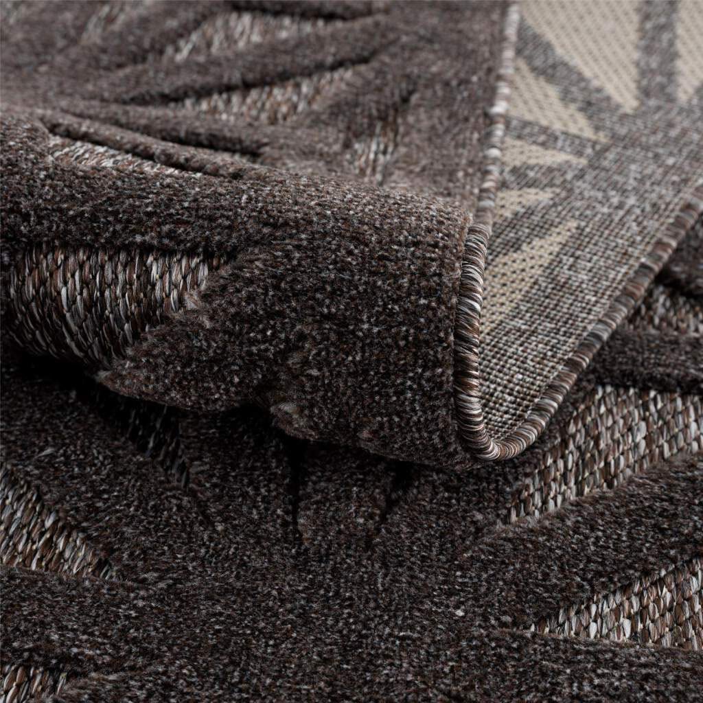 Carpet City Teppich »In-& Outdoorteppich Santorini 58369, 3D-Effekt, Raute-Optik«, rechteckig, 5 mm Höhe, Wetterfest & UV-beständig für Terrasse, Balkon, Küche, Flur