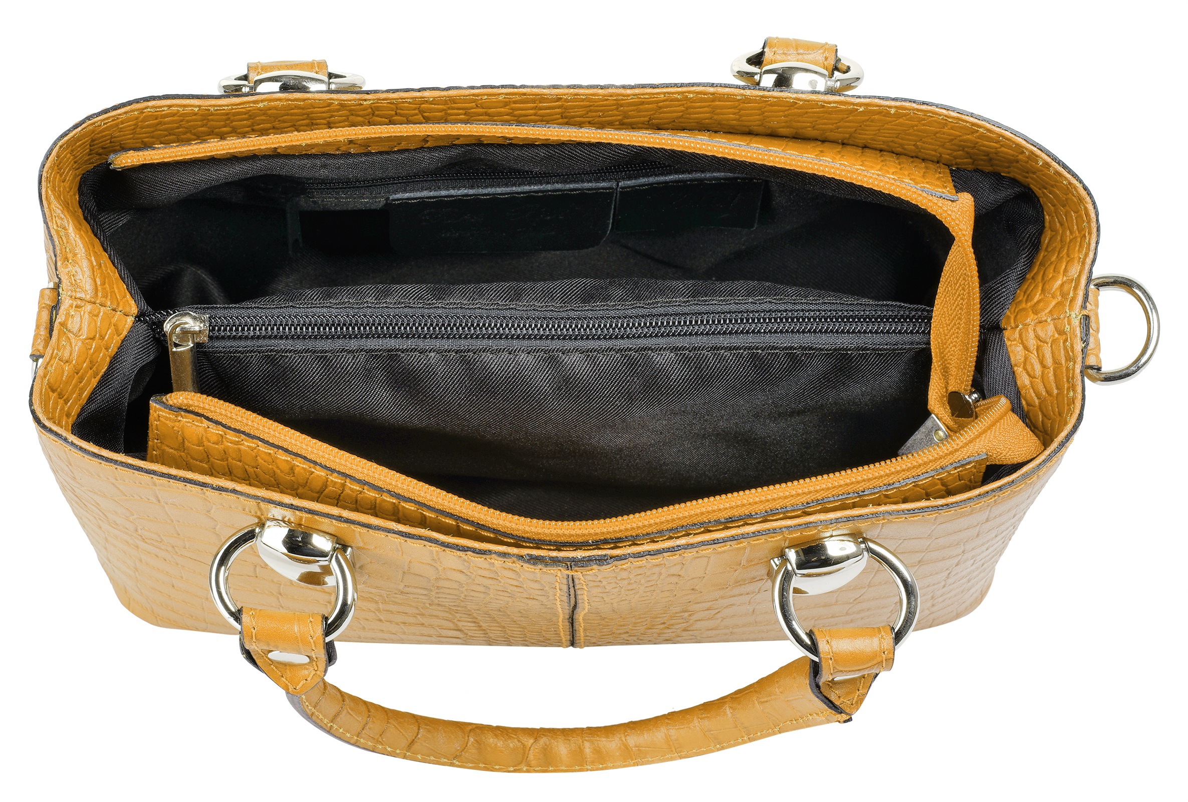 Cluty Umhängetasche, echt Leder, Made in Italy
