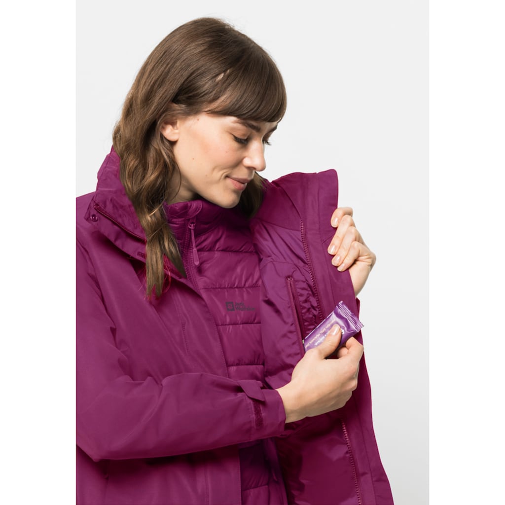 Jack Wolfskin 3-in-1-Funktionsjacke »GEISSHORN 3IN1 JKT W«, (2 teilig), mit Kapuze