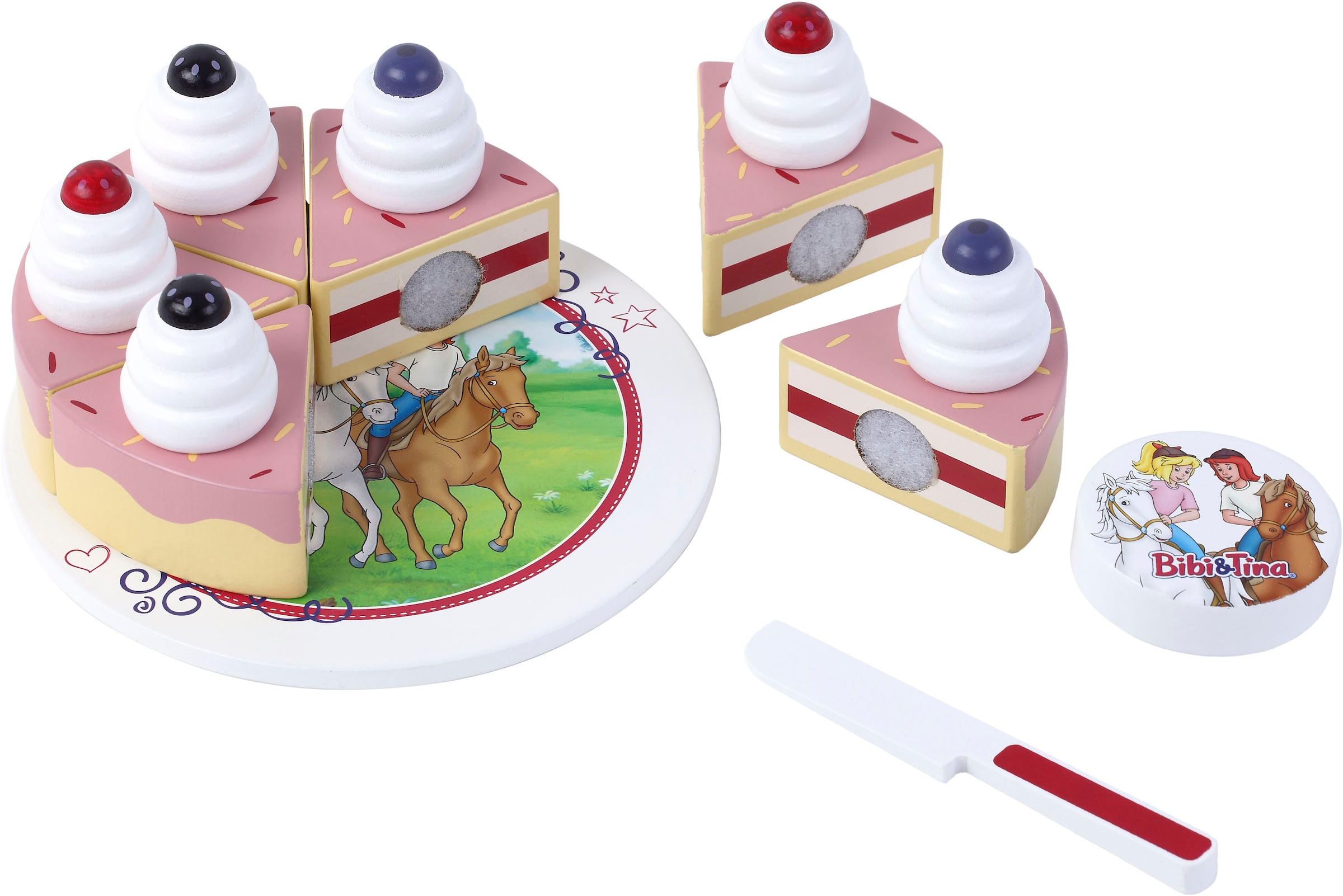 Tanner Spiellebensmittel »Bibi & Tina, Torte«, zum Schneiden; aus Holz; FSC® - schützt Wald - weltweit
