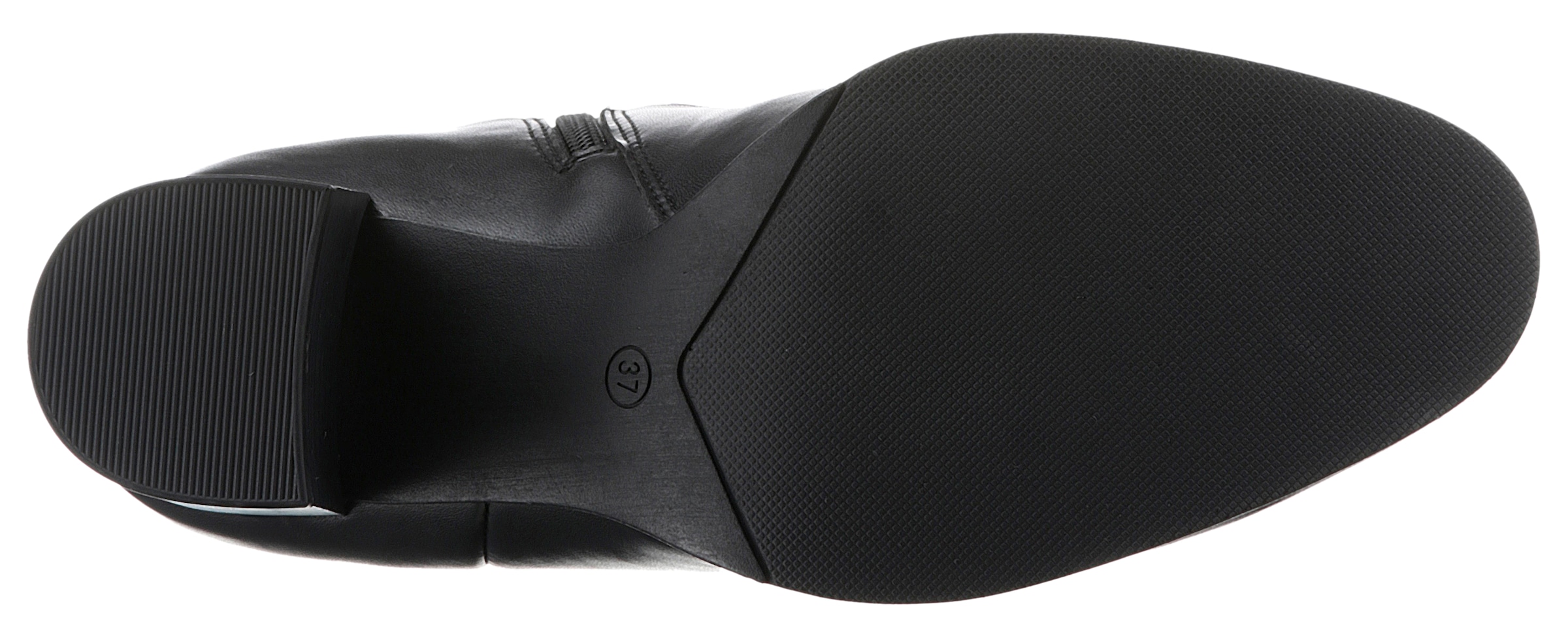 MARCO TOZZI Stiefelette, Blockabsatz, Businessschuh mit Falten im slouchy Look