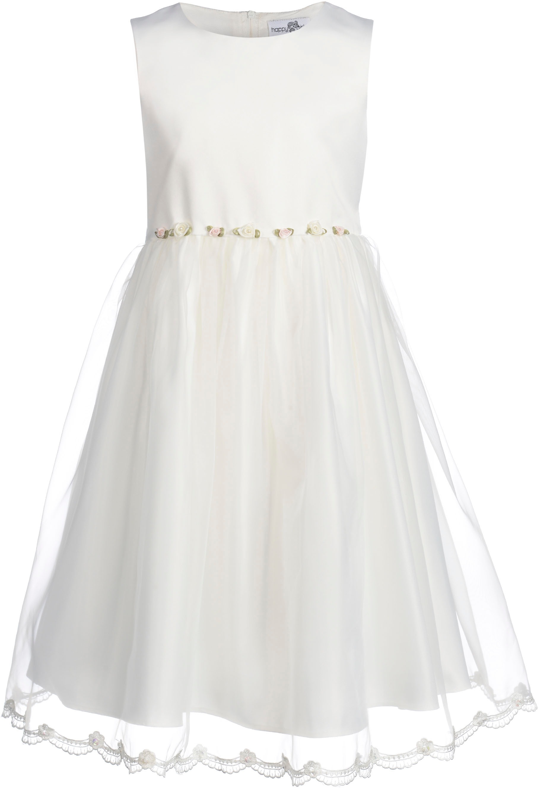 happy girls Taufkleid »dress« mit süsser Blütenapplikation vorne an der Taillennaht