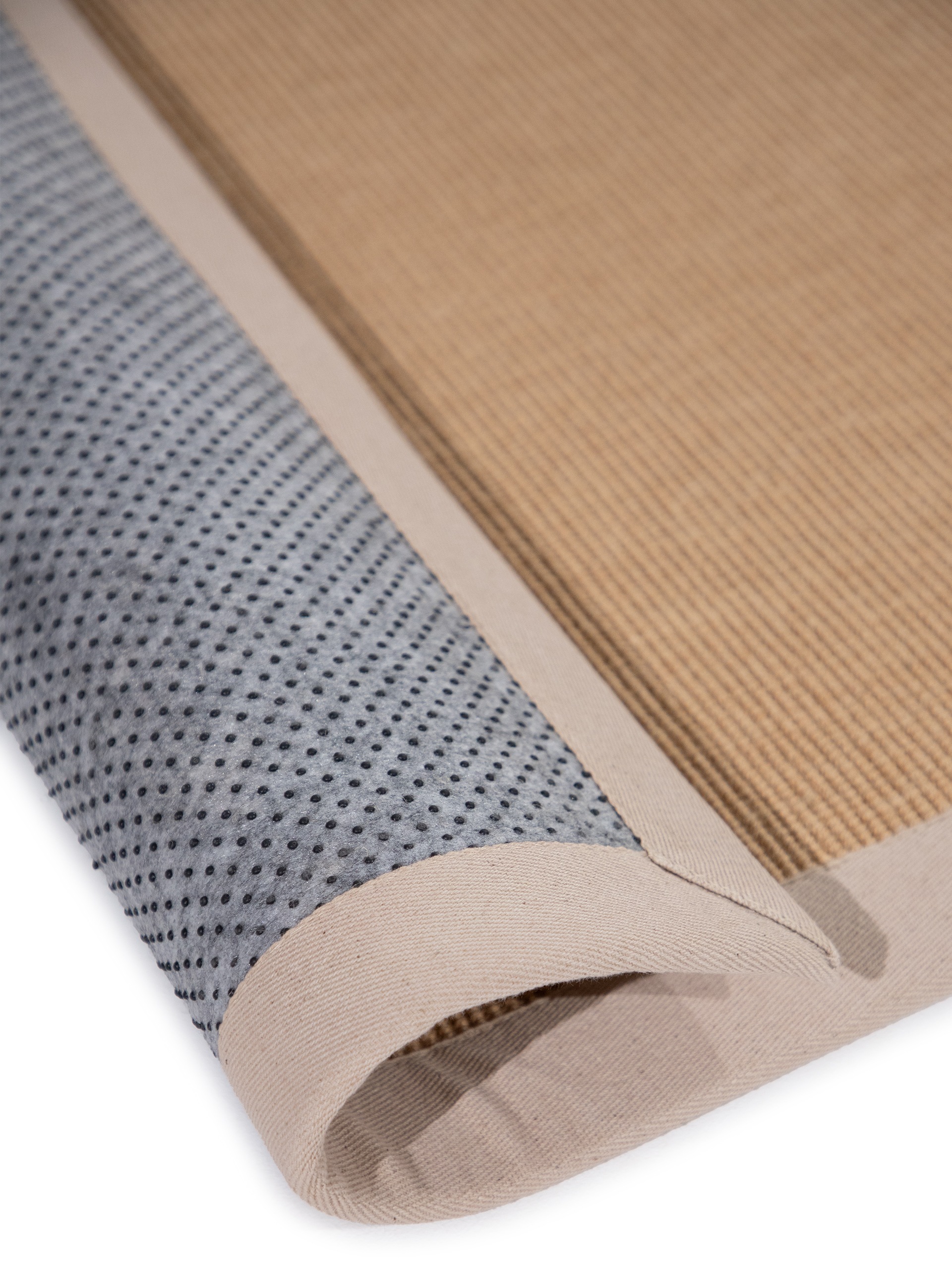 carpetfine Sisalteppich »Sisal,  auch als Läufer erhältlich«, rechteckig, 5 mm Höhe, mit farbiger Bordüre, Anti Rutsch Rückseite, viele Grössen, Wohnzimmer