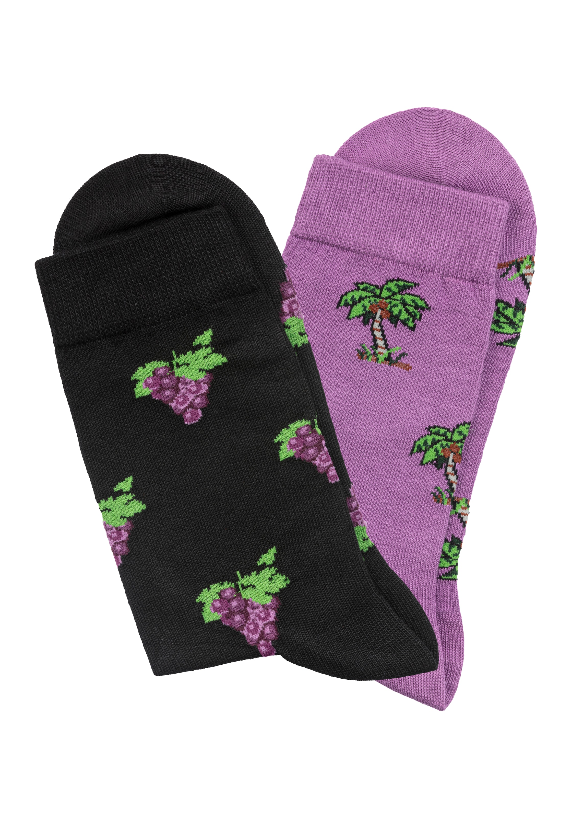 John Devin Socken, (Packung, 2 Paar), mit bunten, eingestrickten Motiven