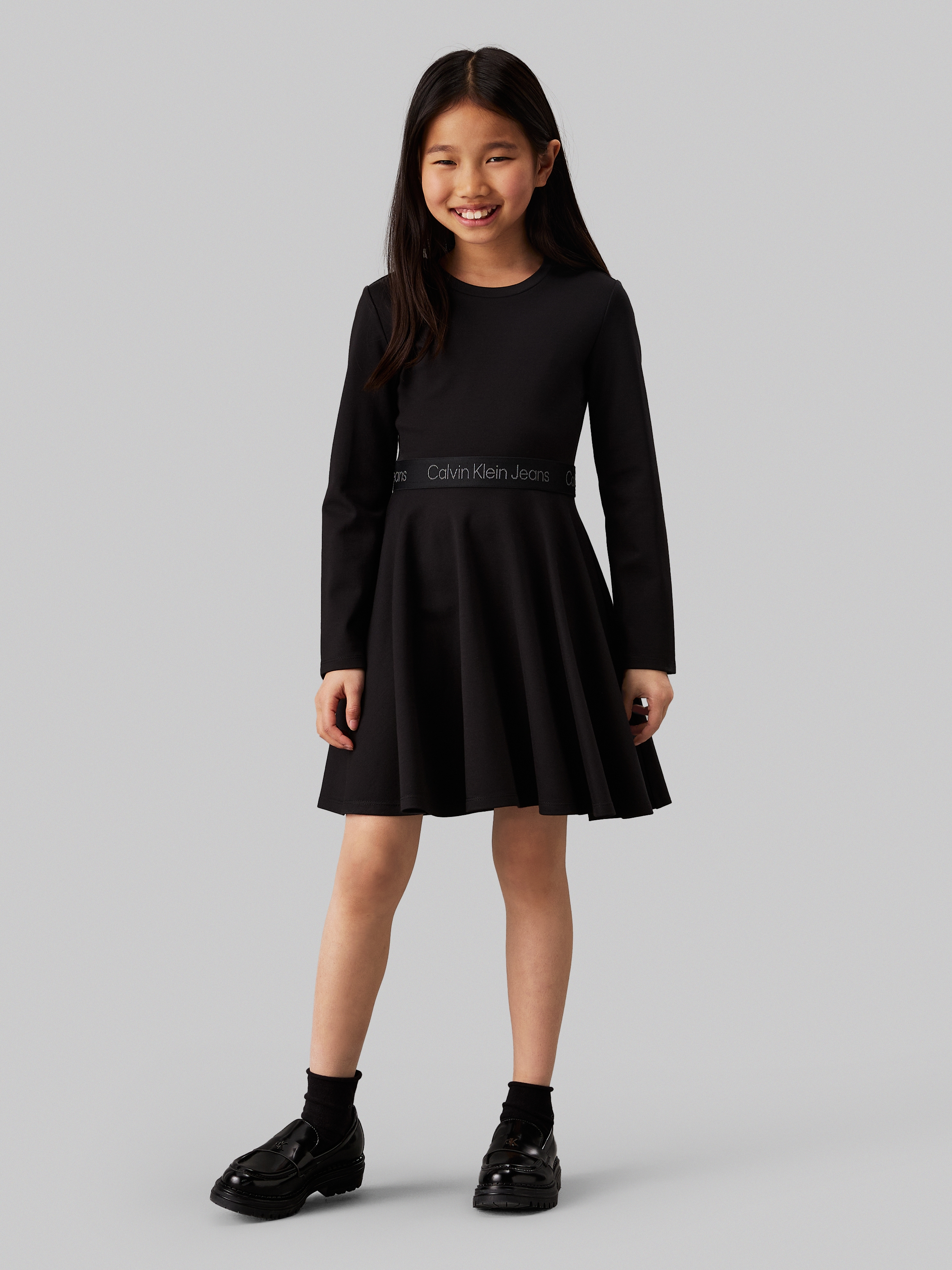 Calvin Klein Jeans Skaterkleid »Ls Logo Tape Punto Dress« für Kinder bis 16 Jahre und mit Logoschriftzug
