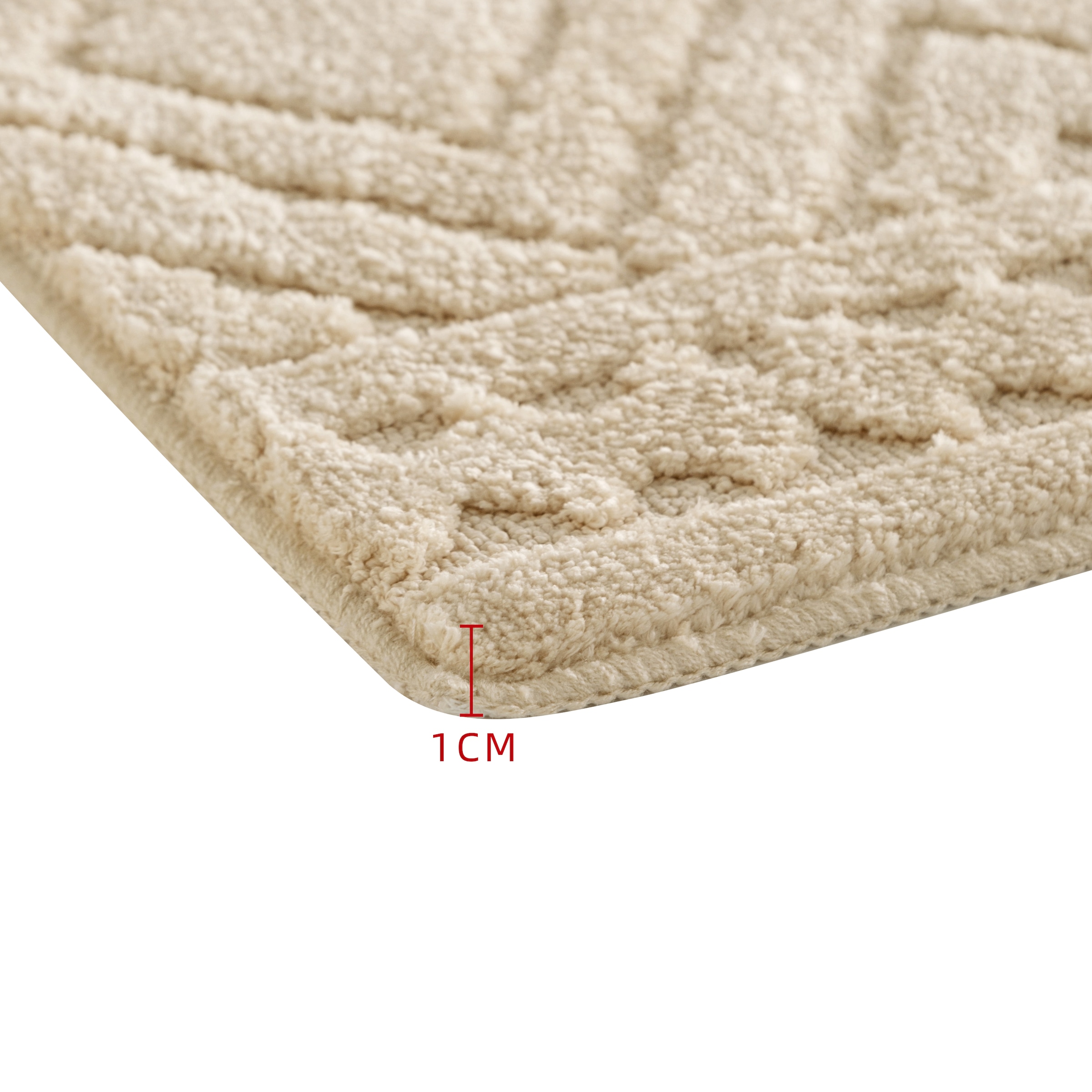 my home Badematte »Louvres, Badvorleger, Badezimmer Teppich, Duschvorleger«, rutschhemmend beschichtet, schnell trocknend, Badteppich, Uni Farben, Hoch-Tief Effekt, Boho-Style