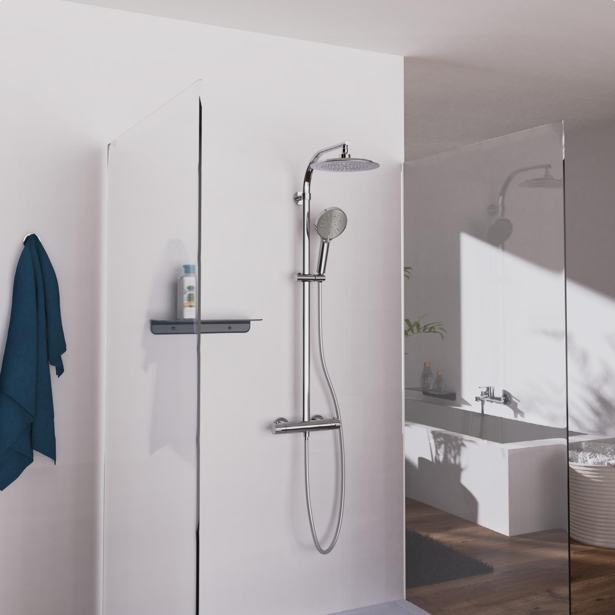 Schütte Duschsäule "MADURA FRESH" inkl. Wasserspardichtung, Sicherheitssperre, Antikalk, höhenverstellb.