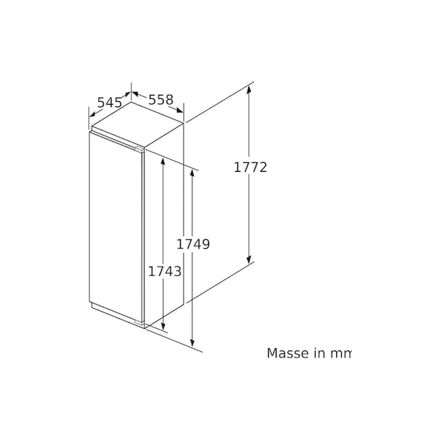 ➥ SIEMENS Einbaukühlschrank, KI82LADE0, 177,5 cm hoch, 56 cm breit gleich  shoppen | Jelmoli-Versand