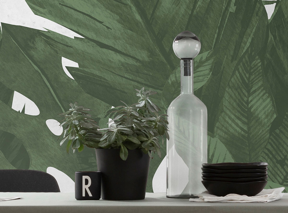 Komar Fototapete »Digitaldruck Vlies - Botanic Harmony - Grösse 500 x 250 cm«, bedruckt, Wohnzimmer, Schlafzimmer