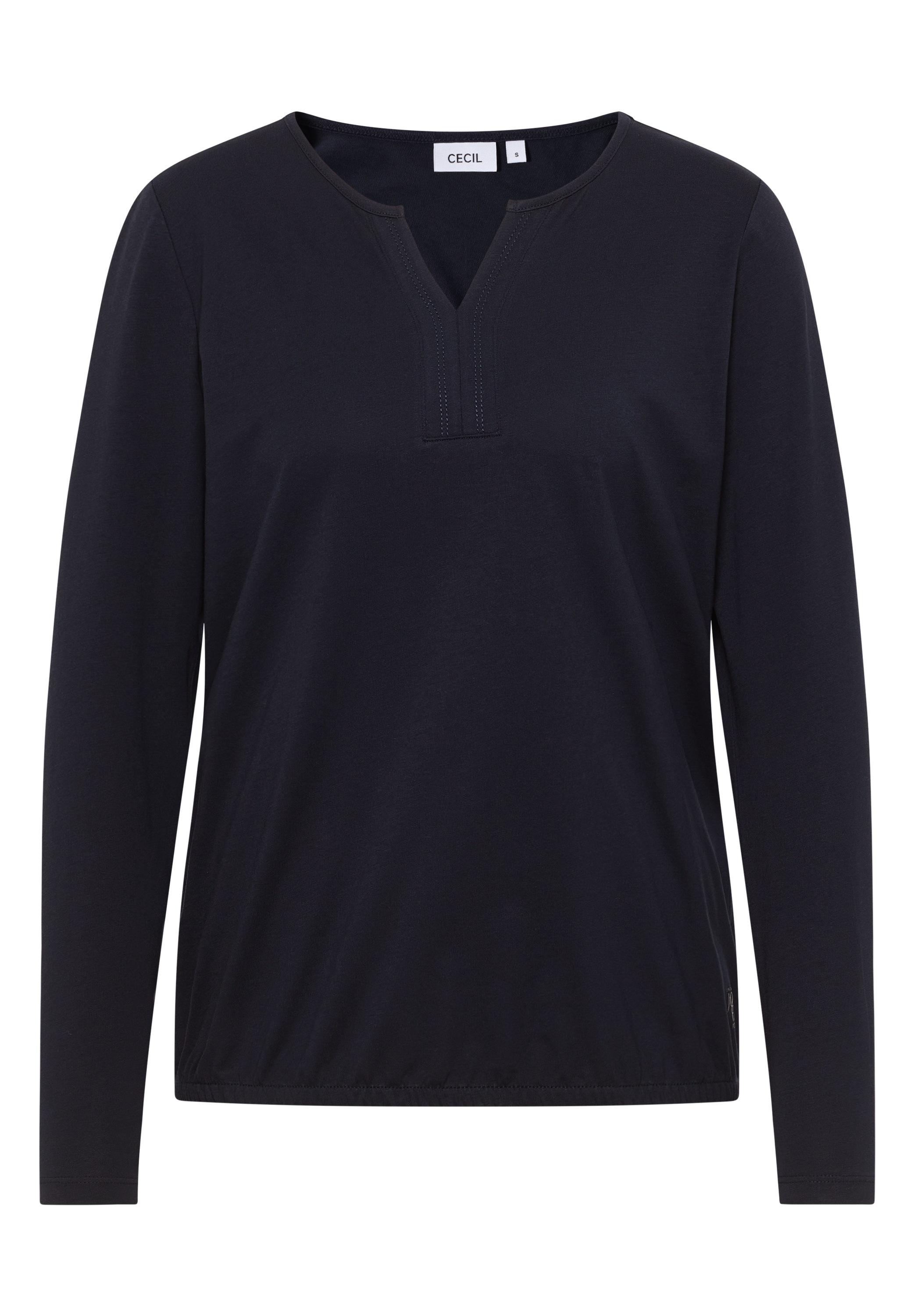 Cecil Tunikashirt, Split Neck, unifarben