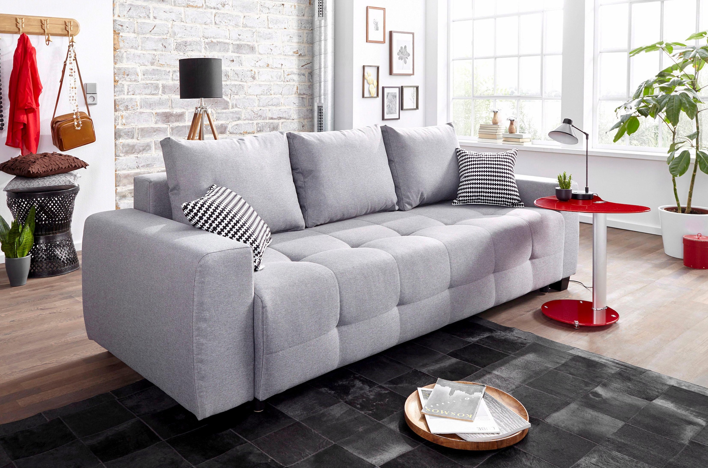 COLLECTION AB Schlafsofa »Bella«, | Bettkasten, Bettfunktion und loser online Zierkissen bestellen mit und inkl. Rücken- Jelmoli-Versand