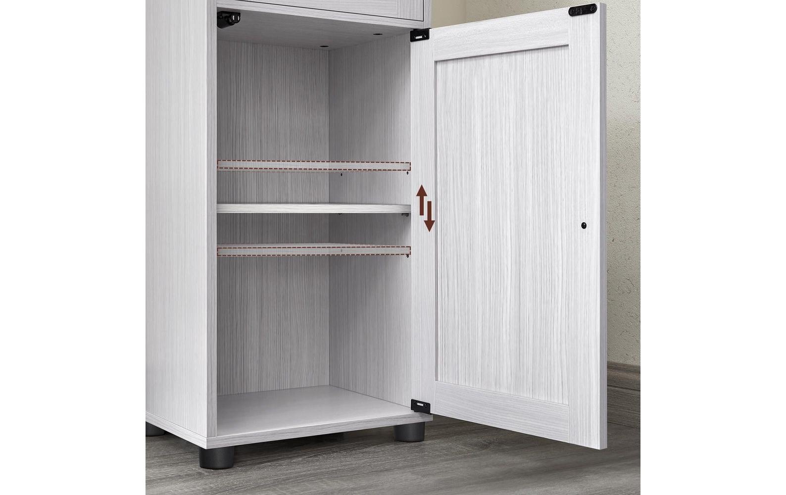 VASAGLE Vitrine »Landhausstil 40 x 165 cm Weiss«