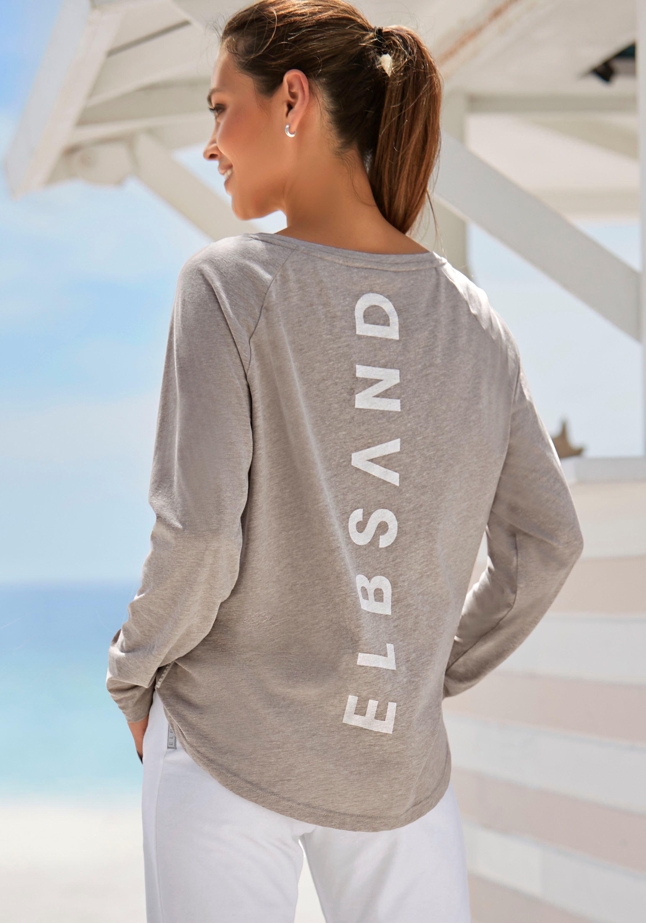 Elbsand Longsleeve »Tira«, mit Logodruck hinten, Langarmshirt, sportlich-casual