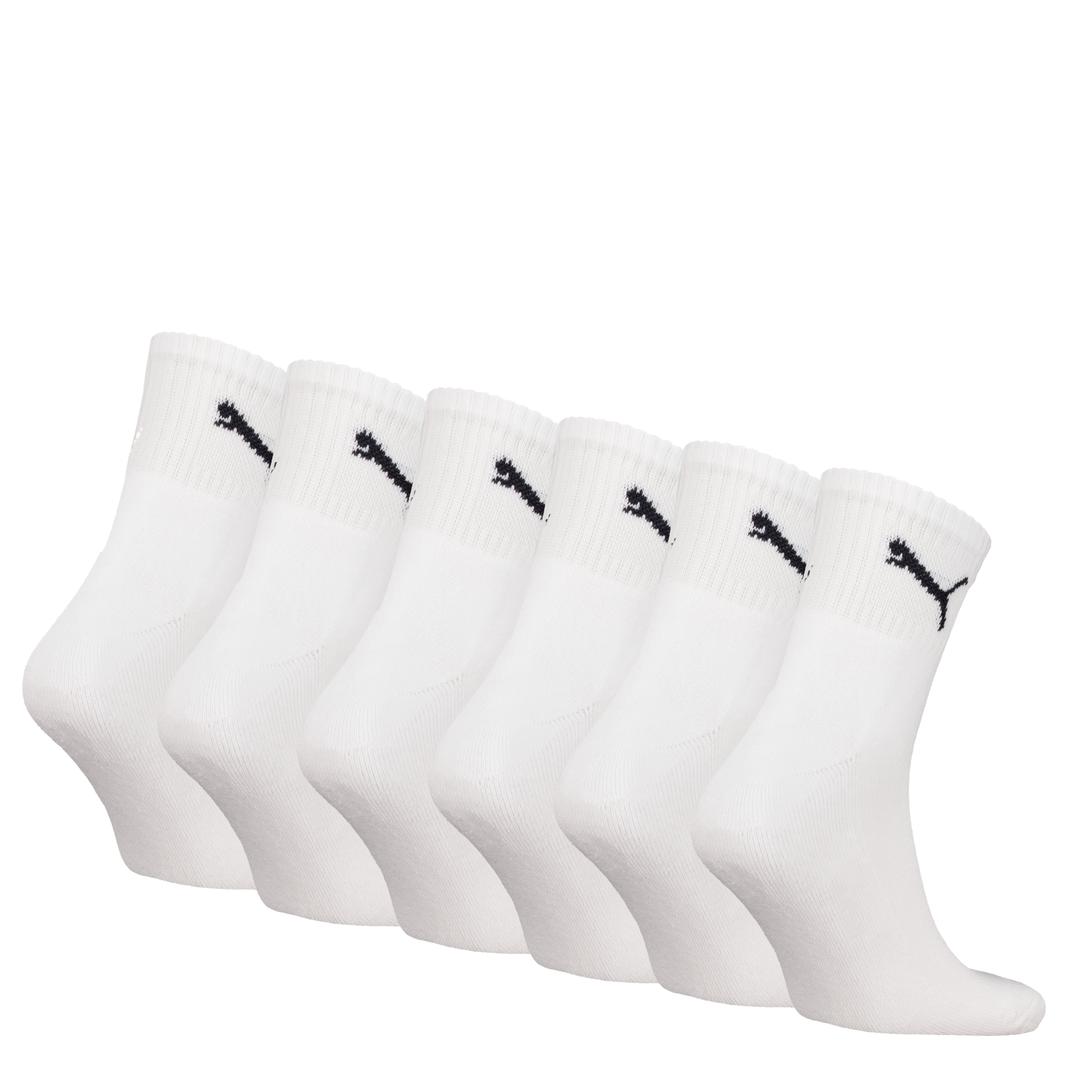 PUMA Socken »PUMA SHORT CREW 6P UNISEX ECOM«, (6 Paar), Gepolsterte Sohle für Stossdämpfung und zusätzlichen Komfort