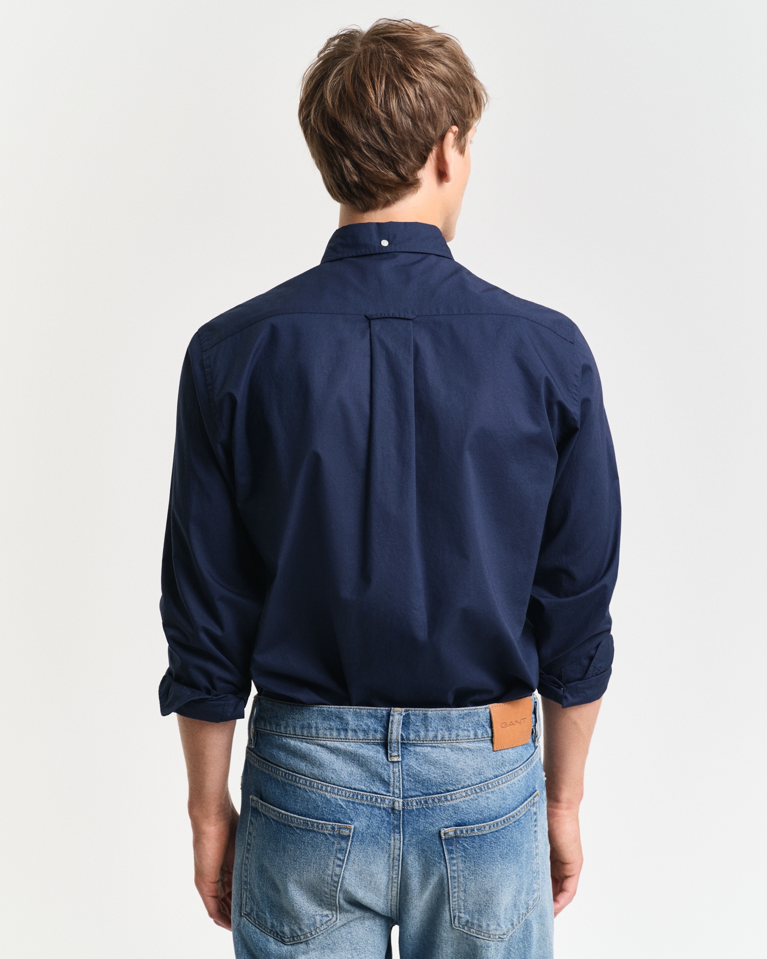 Gant Langarmhemd »Regular Fit Popeline Hemd leicht strapazierfähig pflegeleicht«, mit Label Stickerei auf der Brusttasche