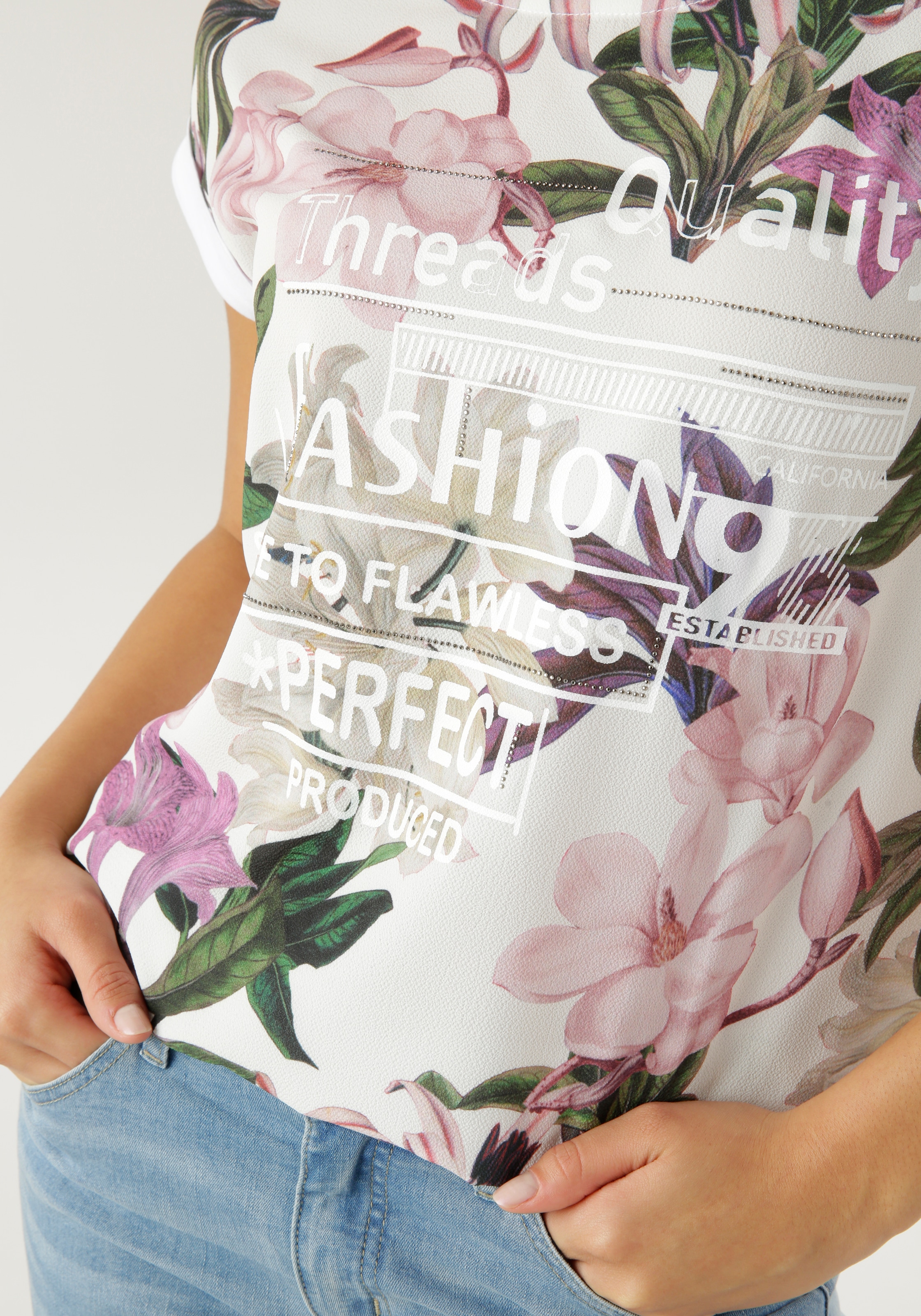 Blusenshirt, shoppen online Jelmoli-Versand | Glitzersteinchen SELECTED Aniston mit