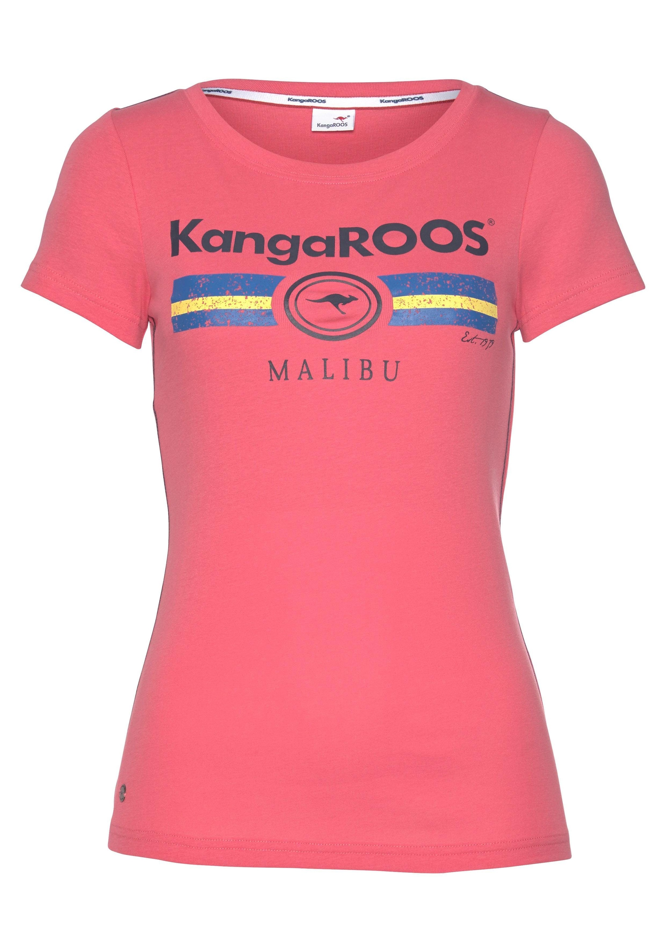 KangaROOS T-Shirt, mit Label Metallic Print