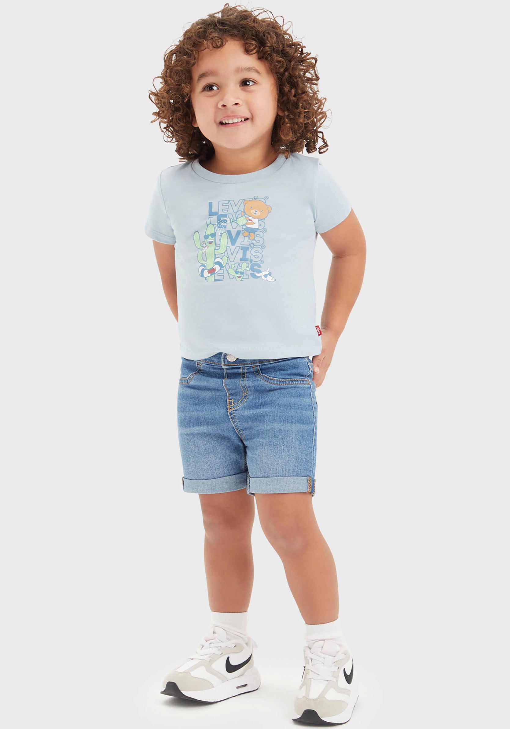 Levi's® Kids T-Shirt & Shorts »CRITTER STACKED LOGO TEE« Set, 2 Stk. for Baby BOYS