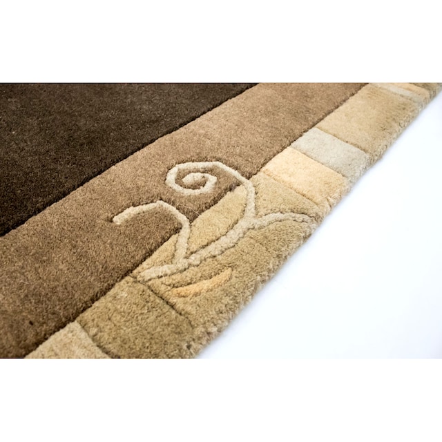 morgenland Wollteppich »Nepal Teppich handgeknüpft braun«, rechteckig,  handgeknüpft online shoppen | Jelmoli-Versand