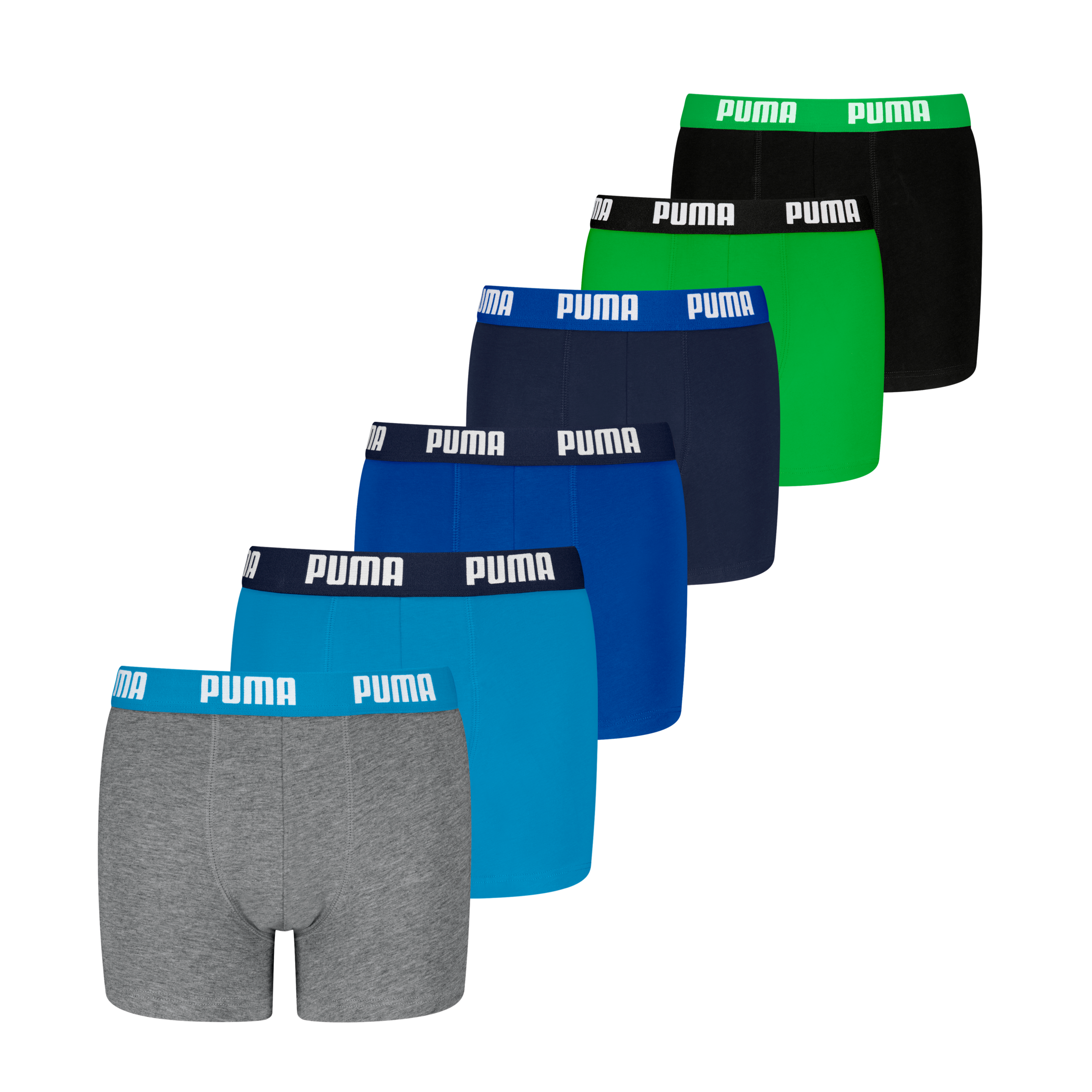 PUMA Boxershorts »PUMA BOYS EVERYDAY BASIC BOXERS 6P ECOM« 6er Pack