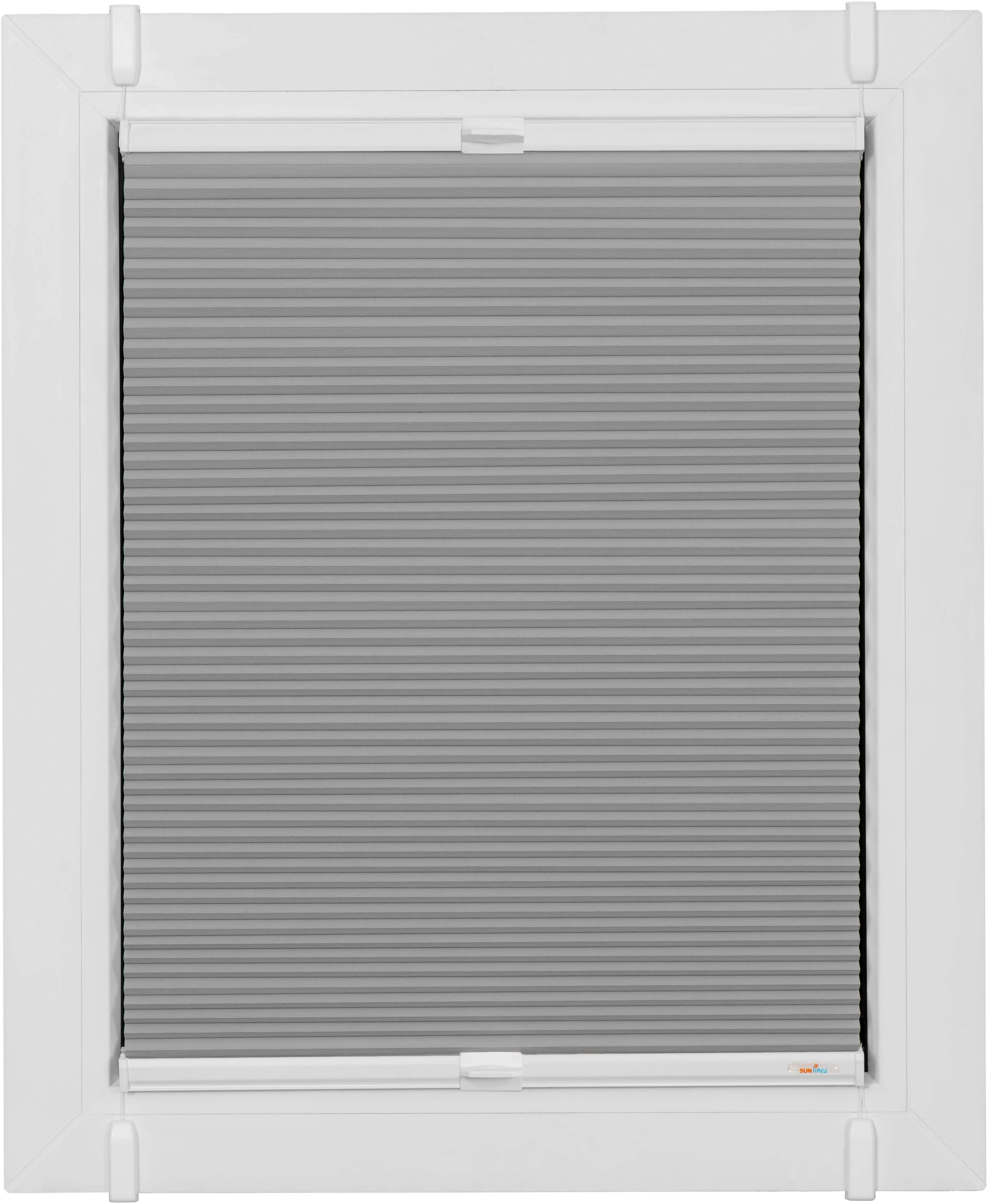 sunlines Wabenplissee "One Size Style Honeycomb VD" verdunkelnd ohne Bohren verspannt Zubehörfarbe weiss, zum Klemmen