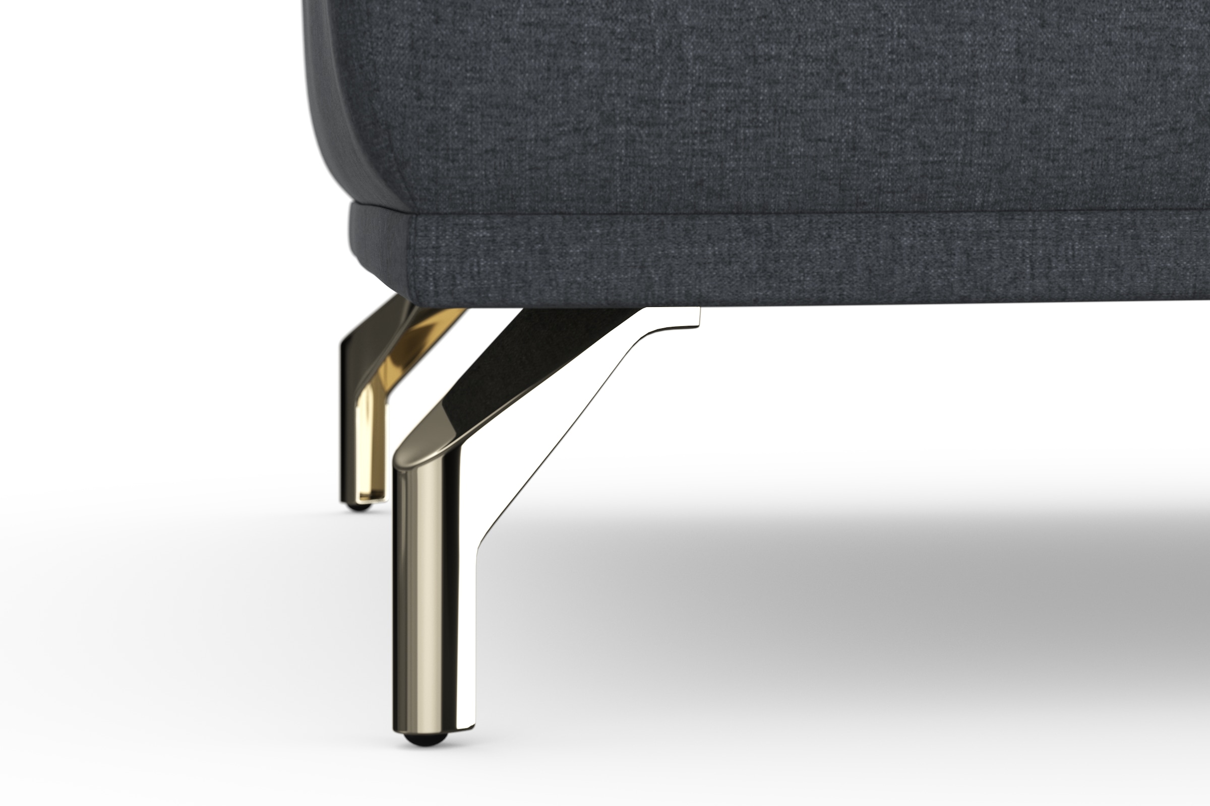 sit&more Hocker »Bailando«, mit Federkern und satinierten Nickelfüssen