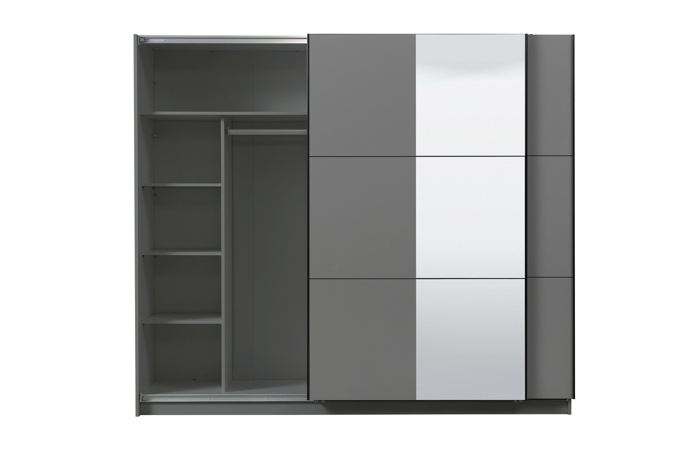 INOSIGN Schwebetürenschrank »Sierra Kleiderschrank mit Spiegel Wäscheschrank Garderobe«, Topseller INKLUSIVE Inneneinteilung, FSC-Zertifiziert