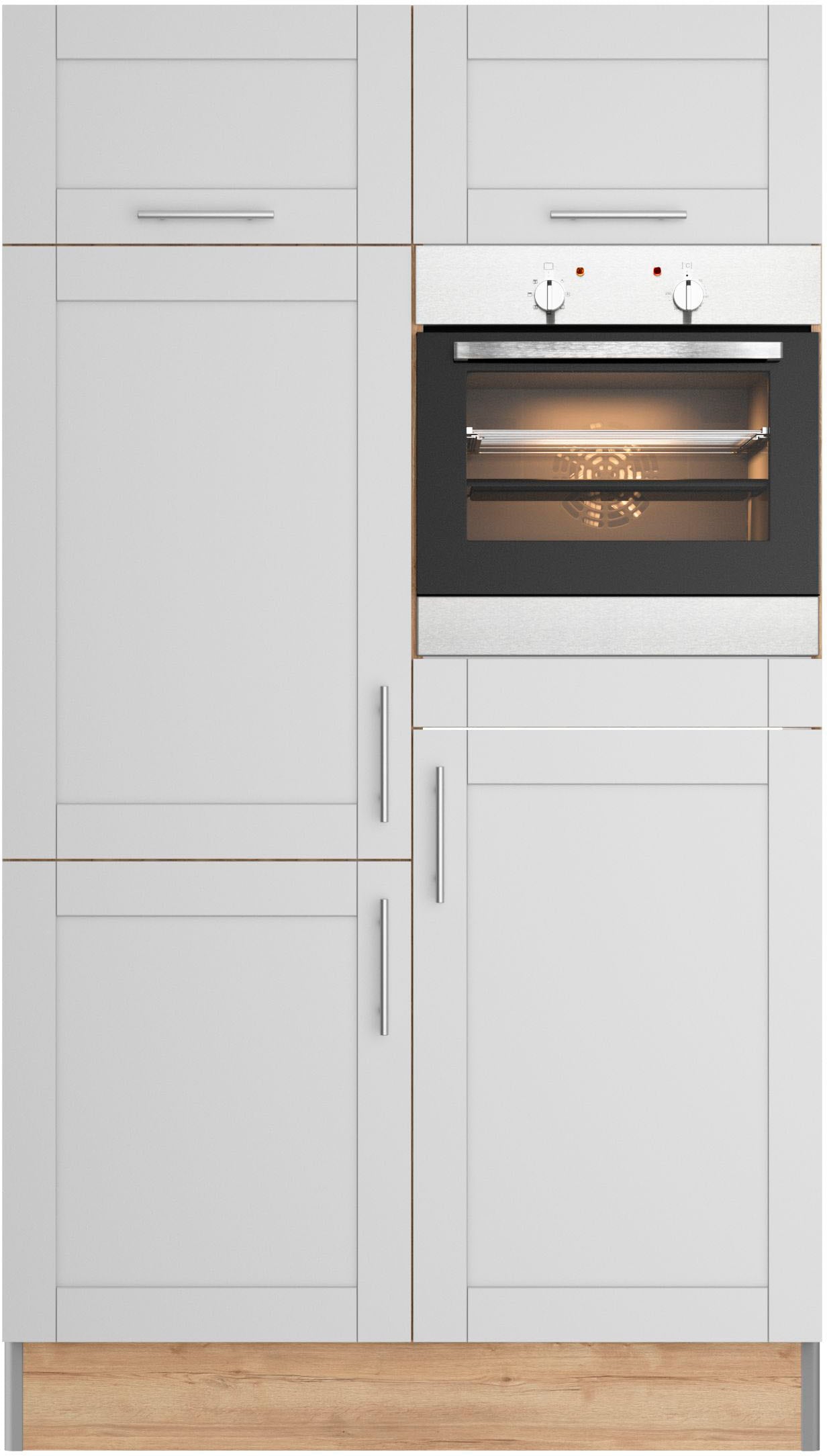 KOCHSTATION Küche »KS-Ahus, Back-/Kühlmodul«, Breite 120 cm, wahlw. mit E-Geräten, Soft Close Funktion, MDF Fronten