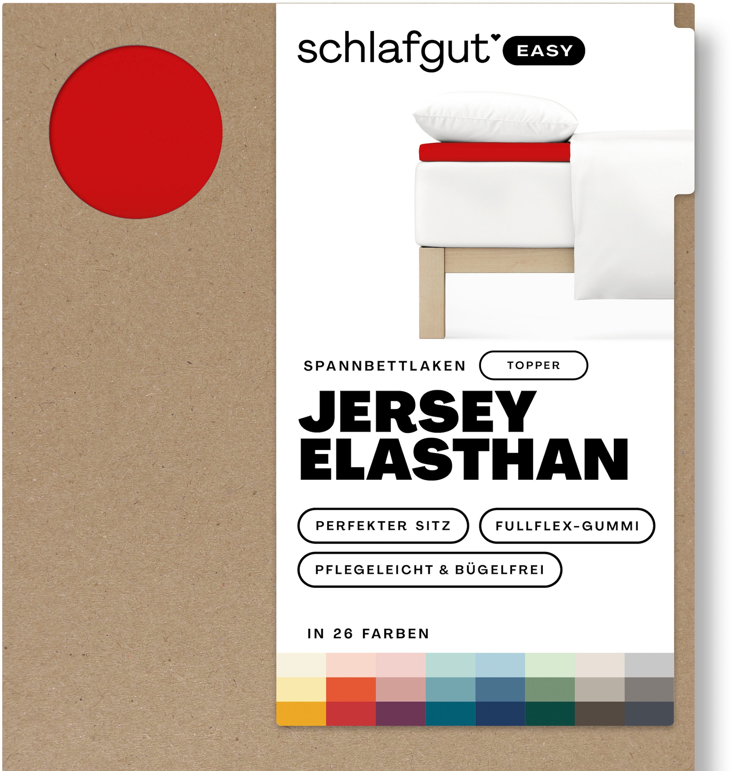 Spannbettlaken »EASY Jersey Elasthan Topper«, MADE IN GREEN by OEKO-TEX®