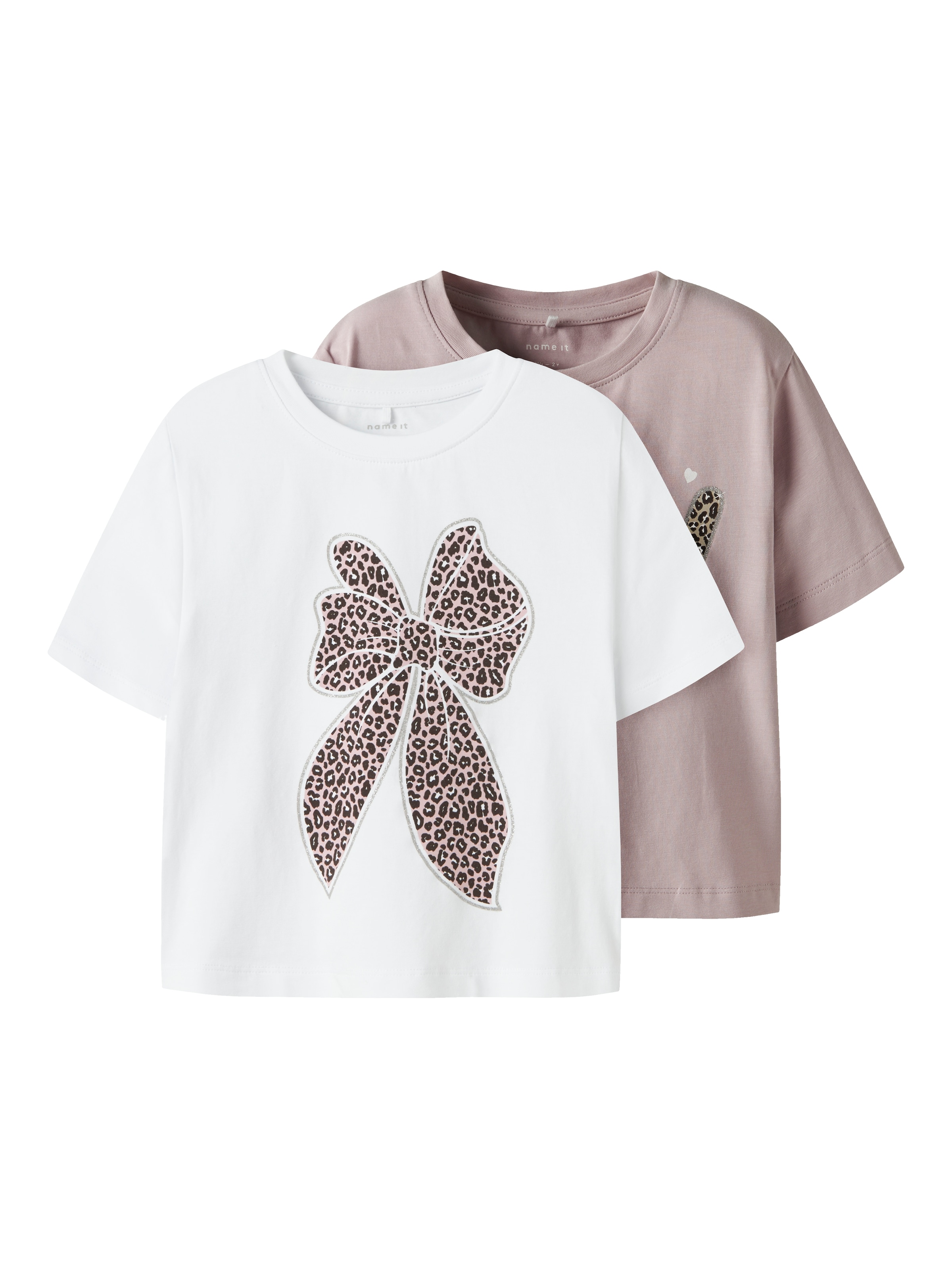 Name It T-Shirt »NMFLEOANJA SS NREG TOP 2P«, (Packung, 2 tlg.)