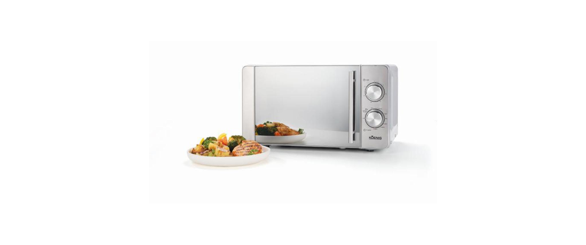 KOENIG Mikrowelle »Classic Silberfarben«, 800 W