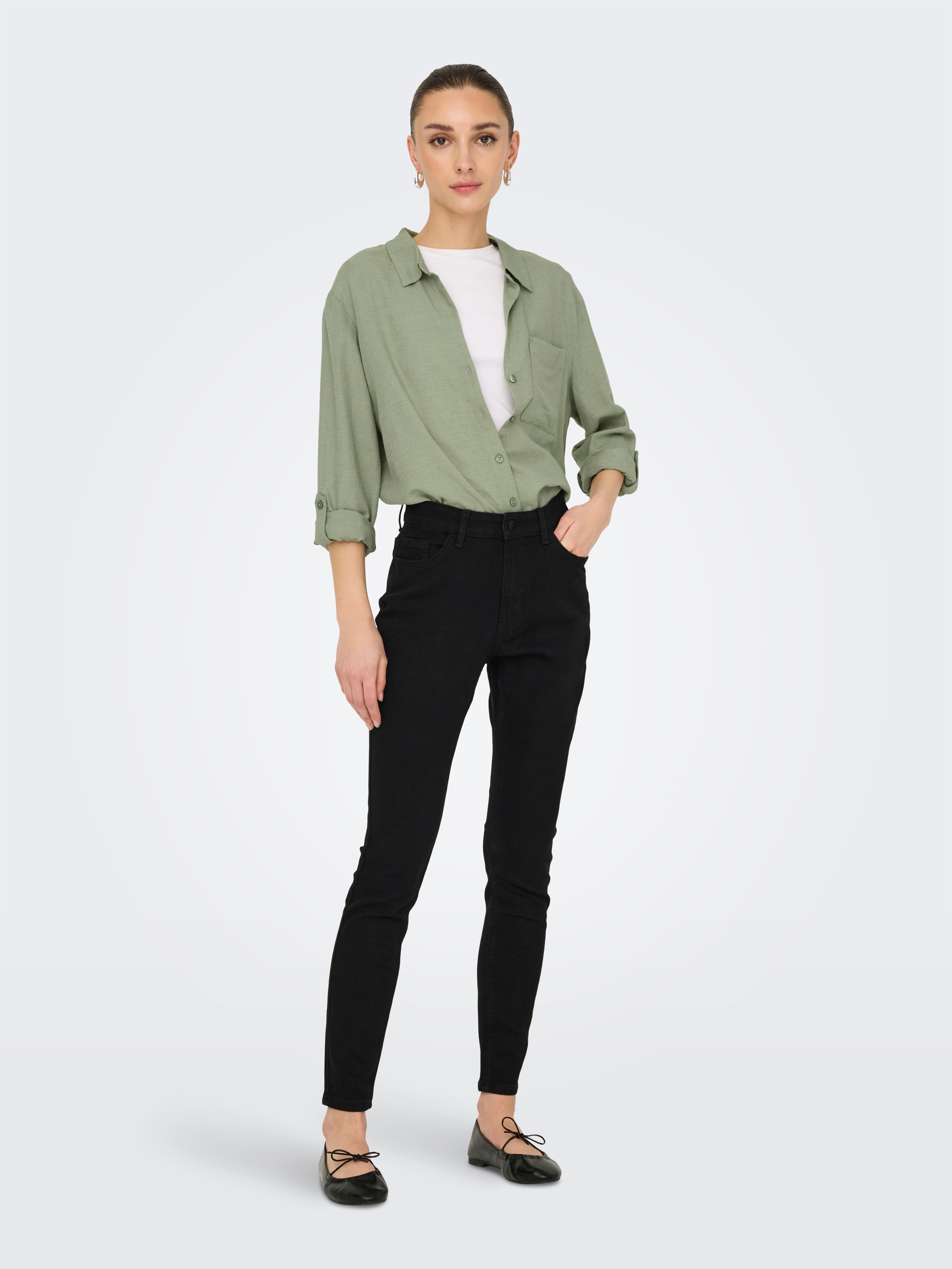 JDY Skinny-fit-Jeans »JDYMOON HW SKINNY JEANS BLACK DNM NOOS«
